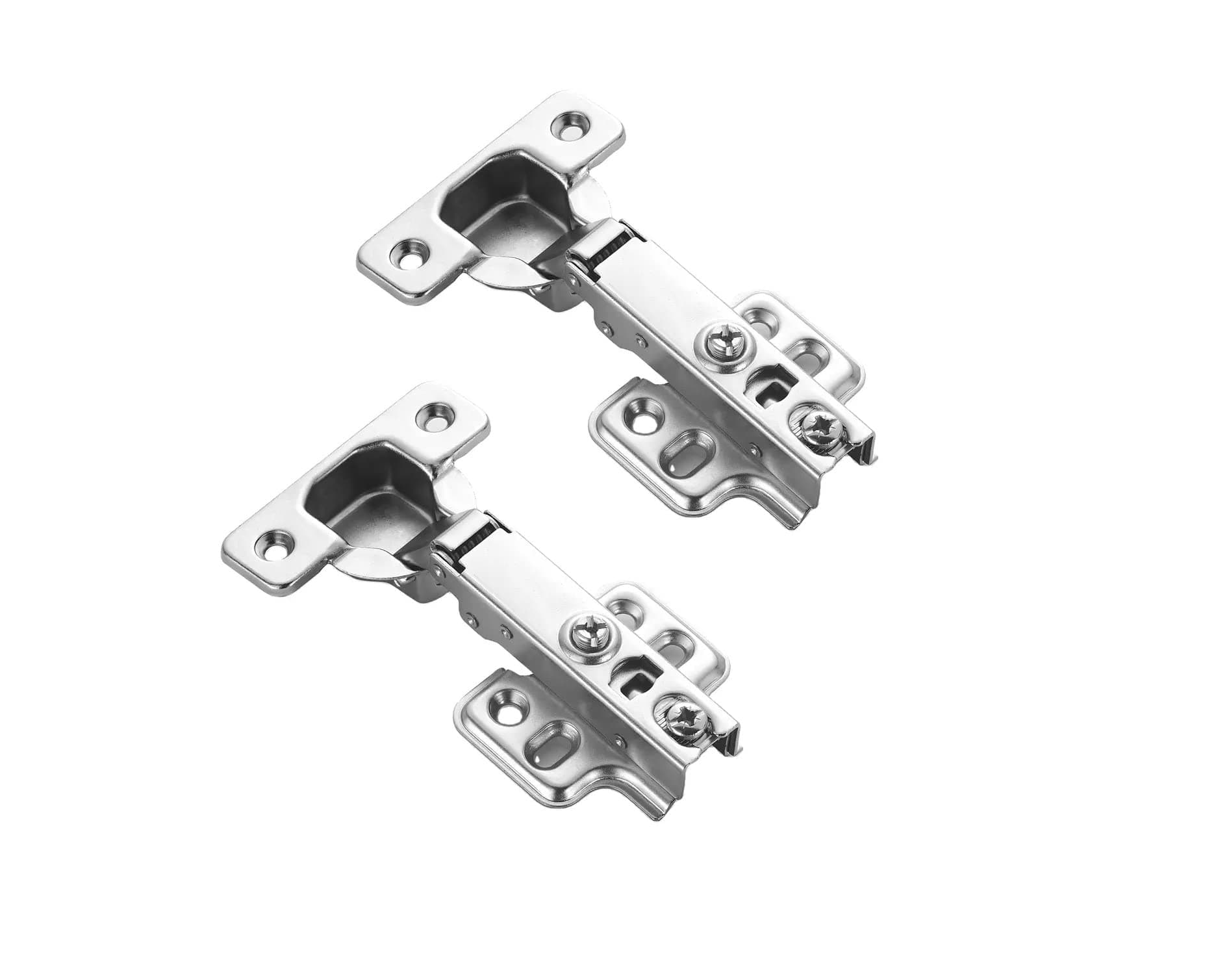RAB Auto Hinges MS for Cabinet/Cupboards hinges, Fix-on normal Closing, hydraulic Auto hinges (Code:- Auto Hing 2D Regular, 0% Degree, Finish- SS, Pack of 1 Pair of 2 PCS )