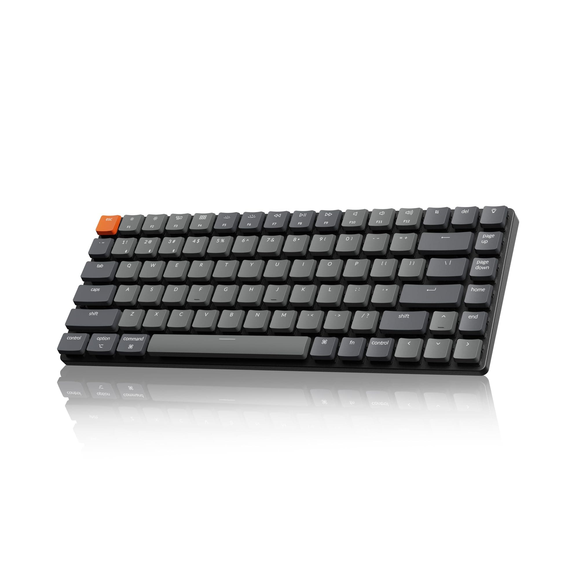 Keychron K3 Version 2, 84 Keys Ultra-Slim Wireless Bluetooth/USB Wired Mechanical Keyboard with White LED Backlit, Low-Profile Keychron Mechanical Brown Switch Compatible with Mac Windows