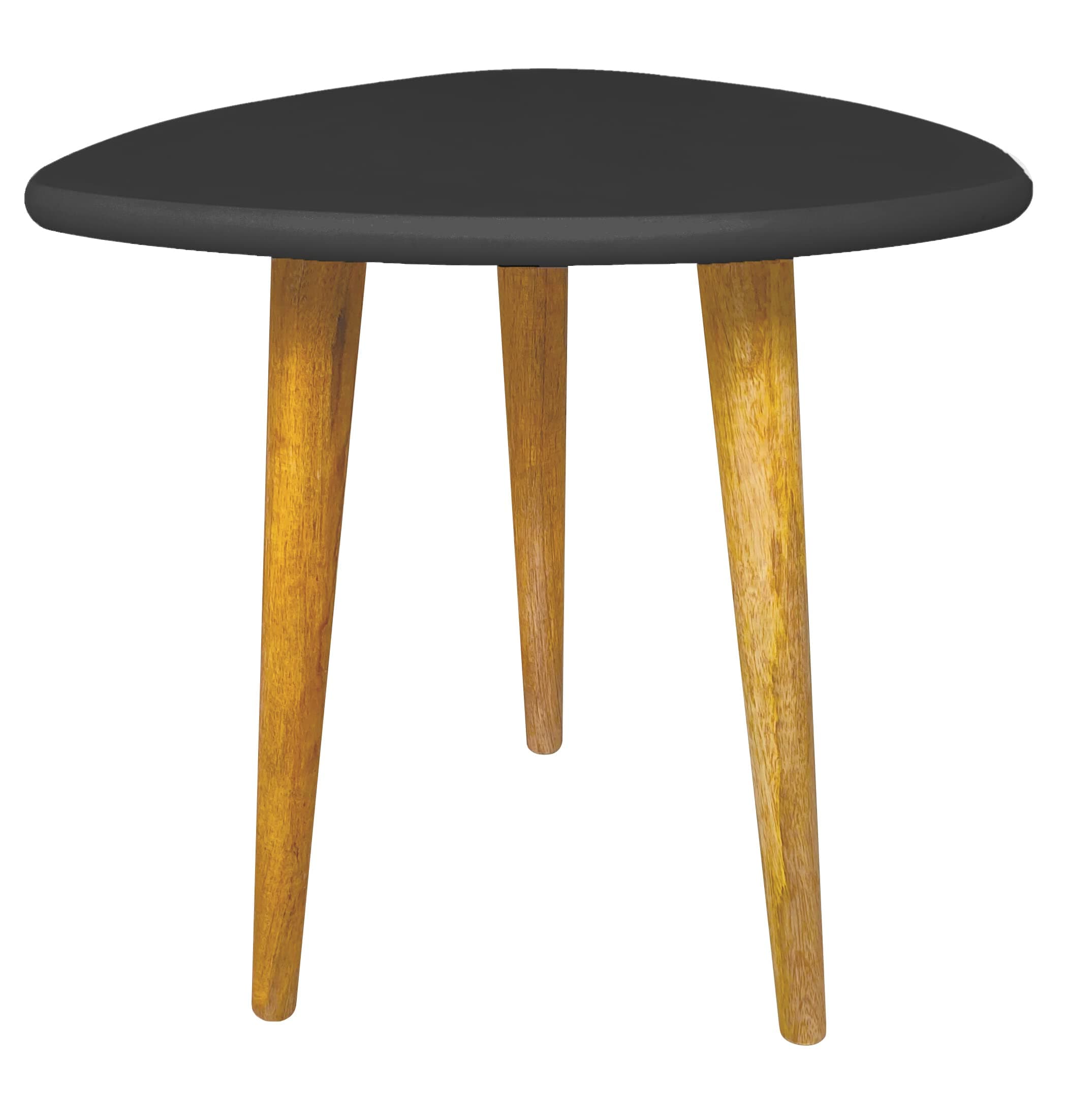 UHUD CRAFTS Triangle End, Coffee Table Modern Minimalist Side Table for Living Room, Balcony and for Tea and Coffee Serve ( Wood,Black )