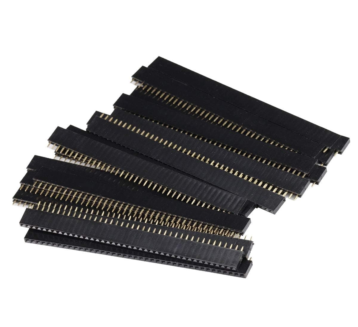 20PCS Single Row Straight Female Pin Socket Pin Header Connector Pin Strip 2.54mm Spacing for PCB Board Shield