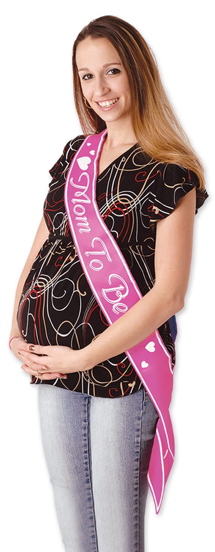 Mom To Be Satin Sash Pink