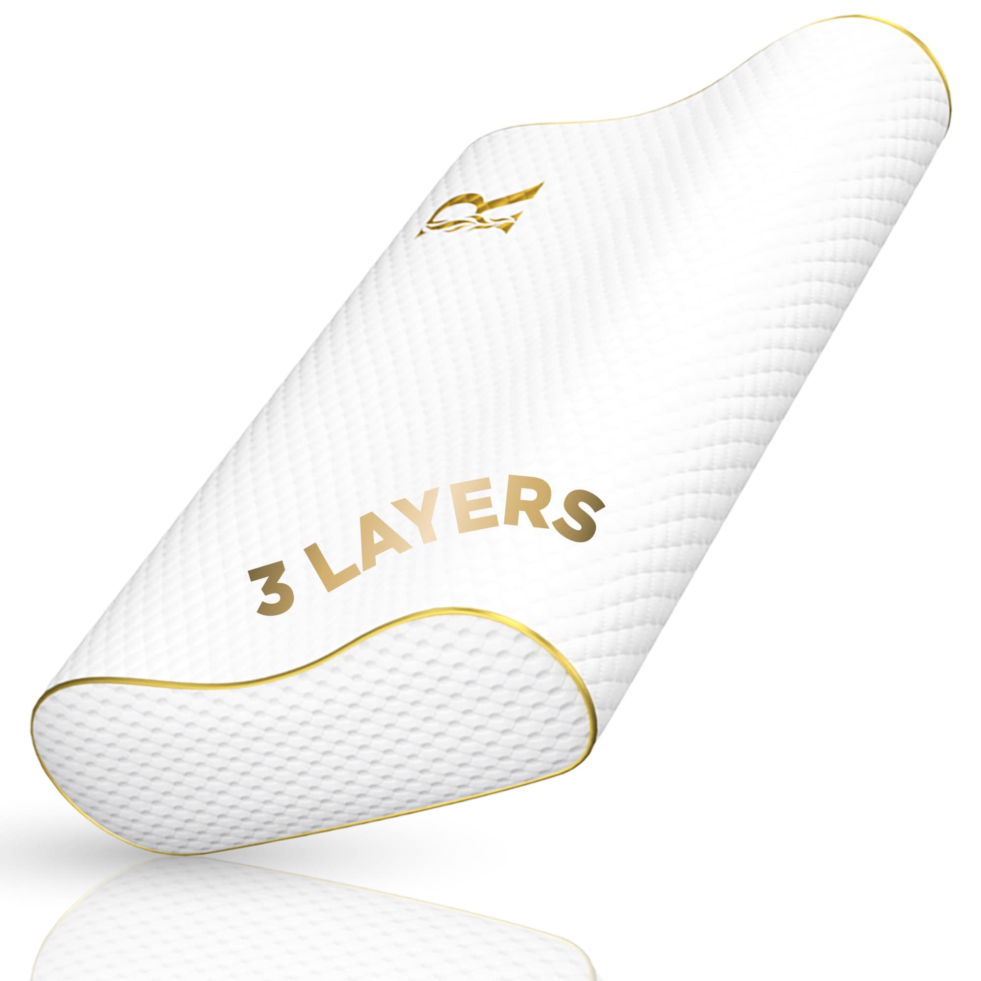 Royal Therapy King Memory Foam Pillow – Ergonomic Cervical Pillow for Neck and Shoulder Pain – Medium Firm Contour Pillow for Side, Back, and Stomach Sleepers – CertiPUR-US Certified