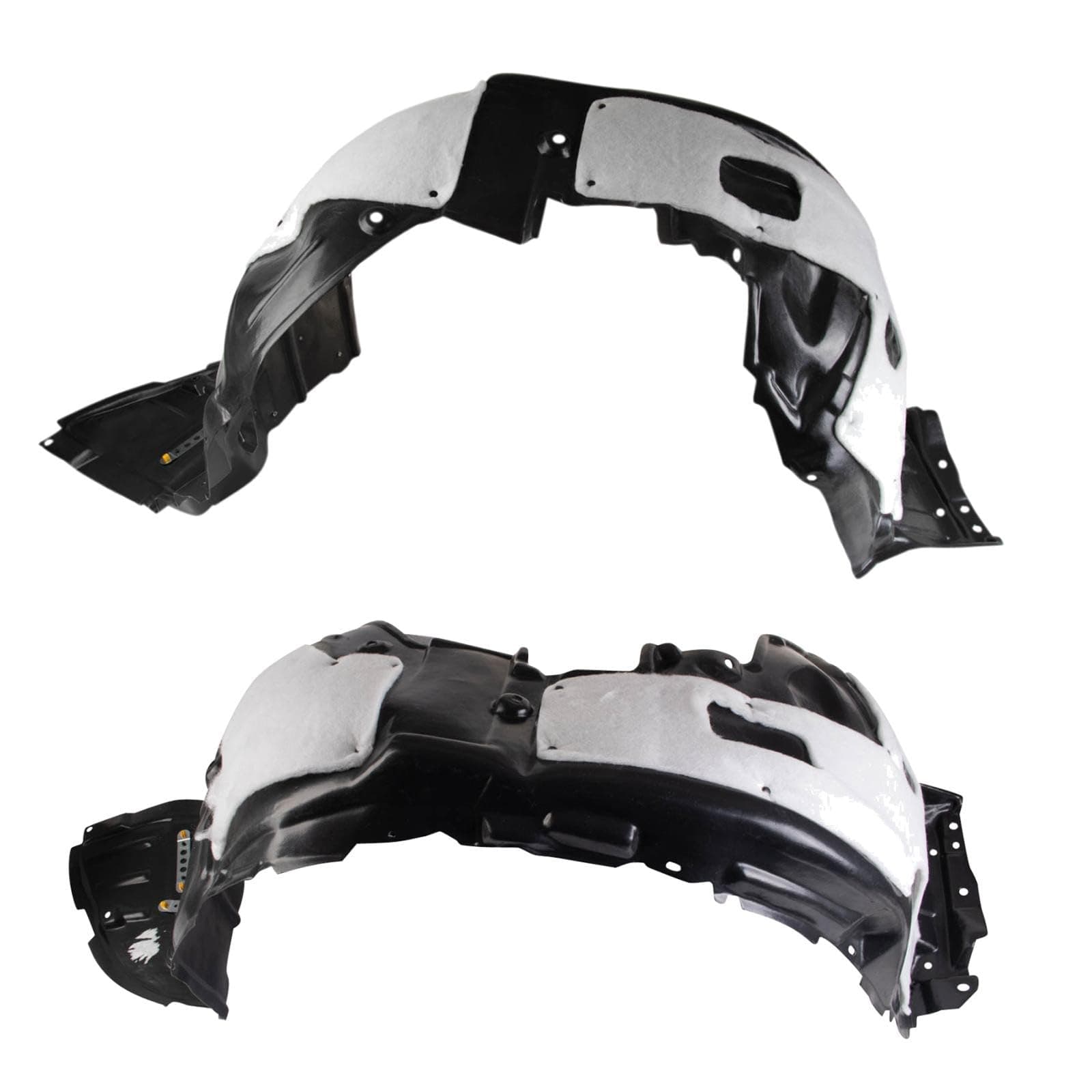 TRQ Front Inner Fender Liner Set Compatible with 2013-2017 Lexus LS460