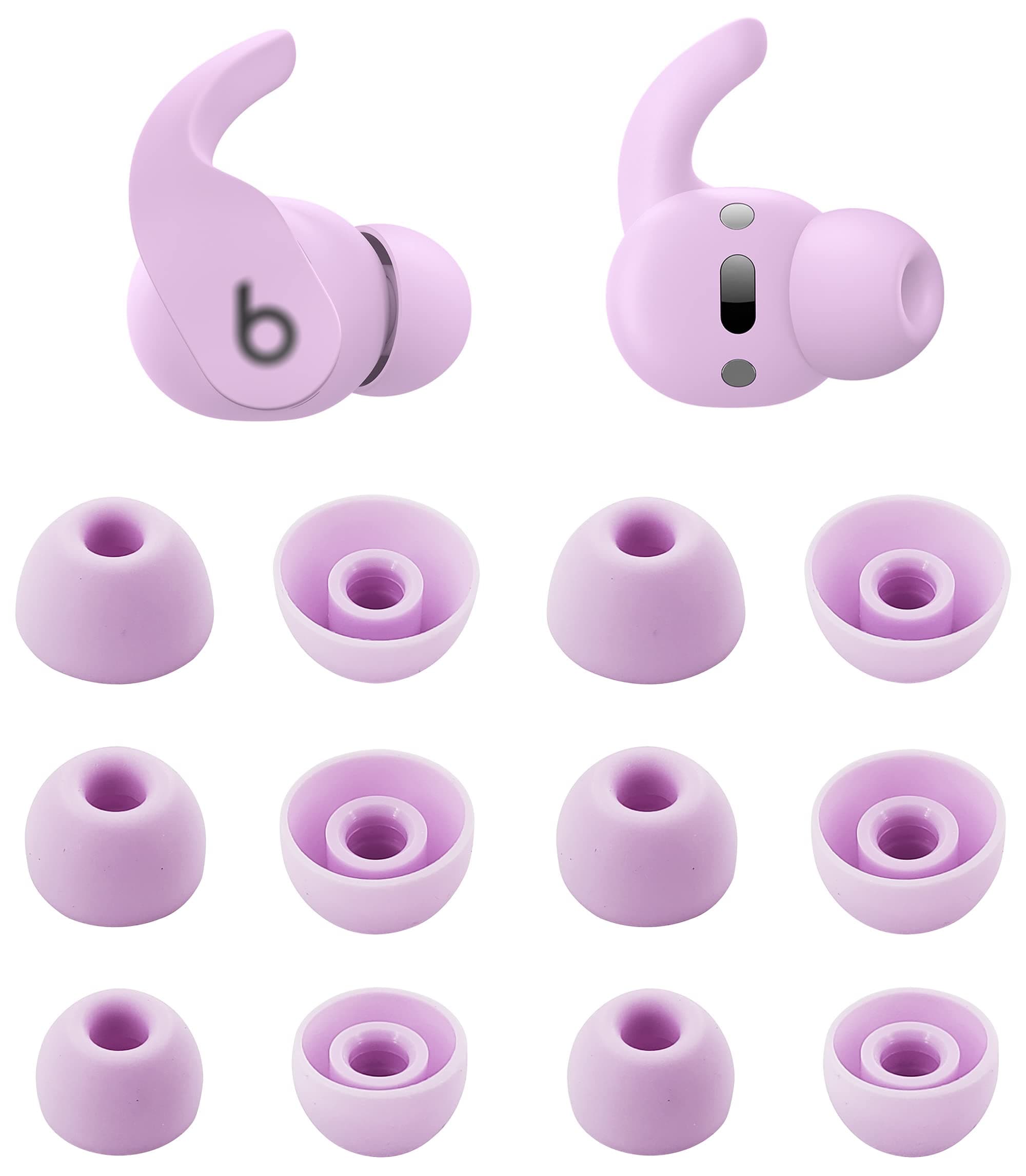 ALXCD Eartips Compatible with Beats Fit Pro, S/M/L 3 Sizes 6 Pairs Soft Silicon Earbuds Tips Replacement Ear Tips, Compatible with Beats Fit Pro 6 Pairs Stone Purple
