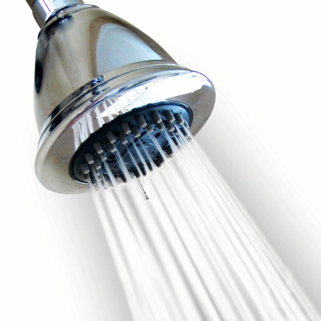 High Pressure Multifunction Shower Head - 4″ Anti-clog Fixed Chrome Showerhead - Adjustable Metal Swivel Ball Joint with Filter - Ultimate Shower Experience Even at Low Water Flow & Pressure