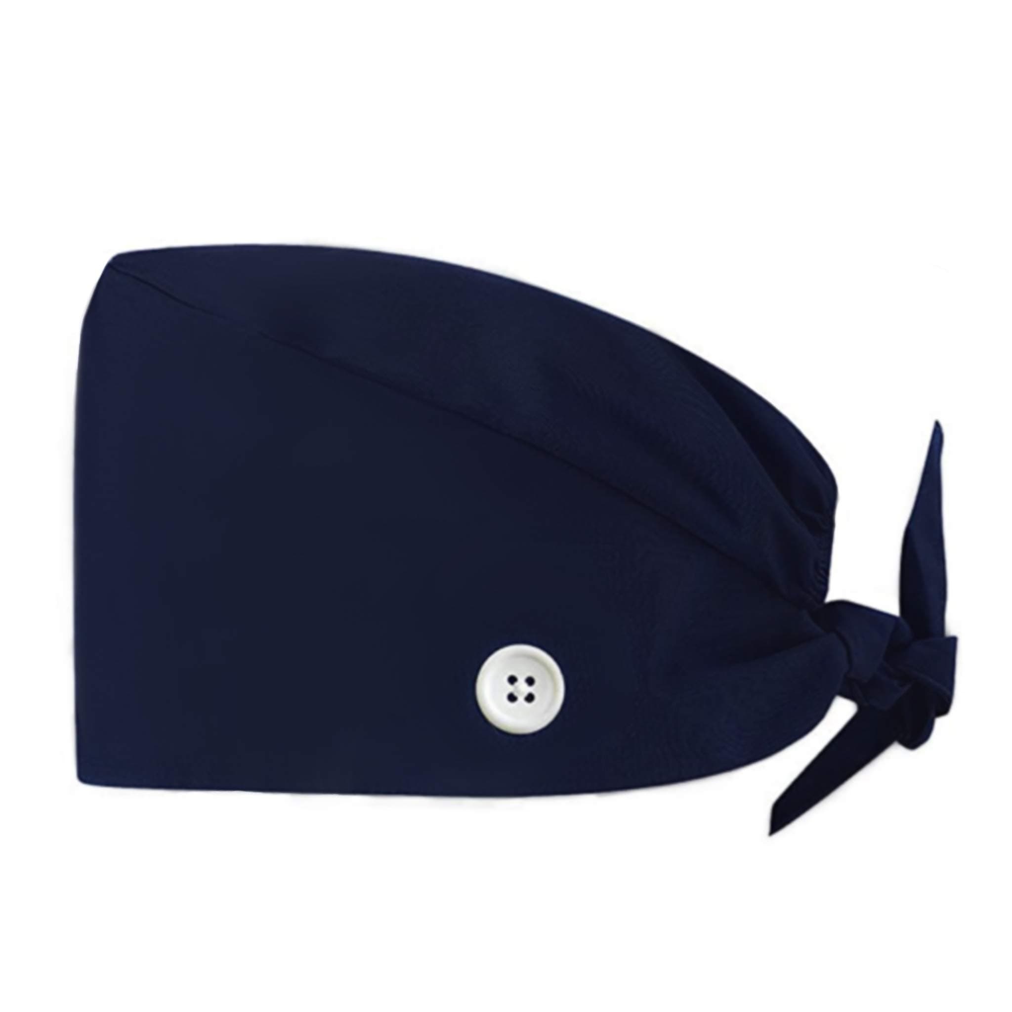 Acclaim Status Co.Working Cap Women's Men's Adjustable Hat with Button Tie Back Hats One Size Blue Navy Blue (Navy Blue)