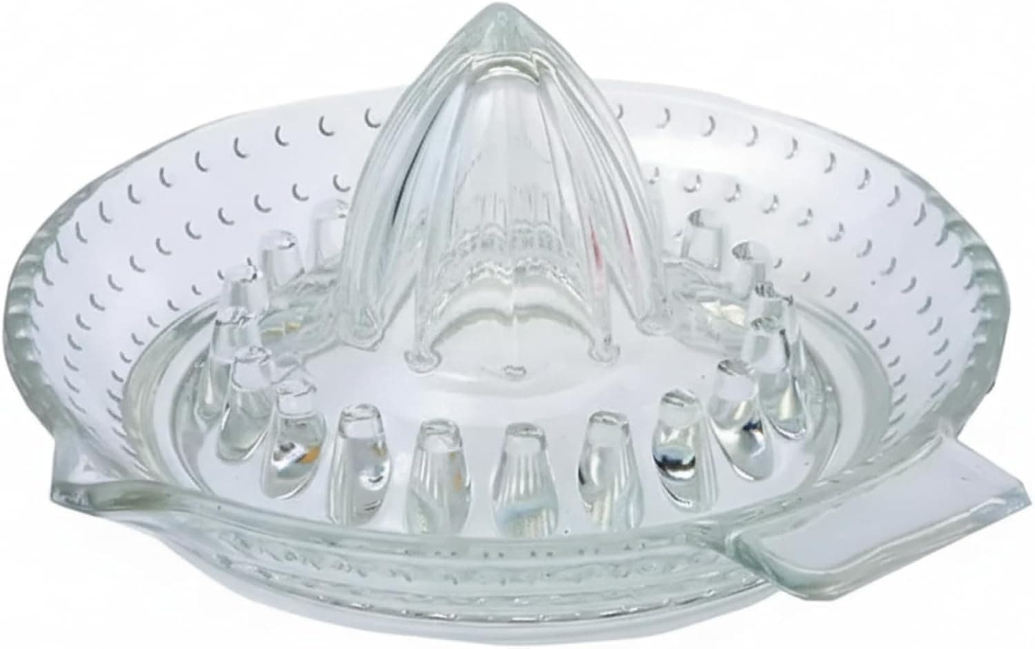 Dexam since 1957 Traditional Glass Citrus Lemon Squeezer 14.5cm diameter, 30% recycled glass, Dishwasher Safe