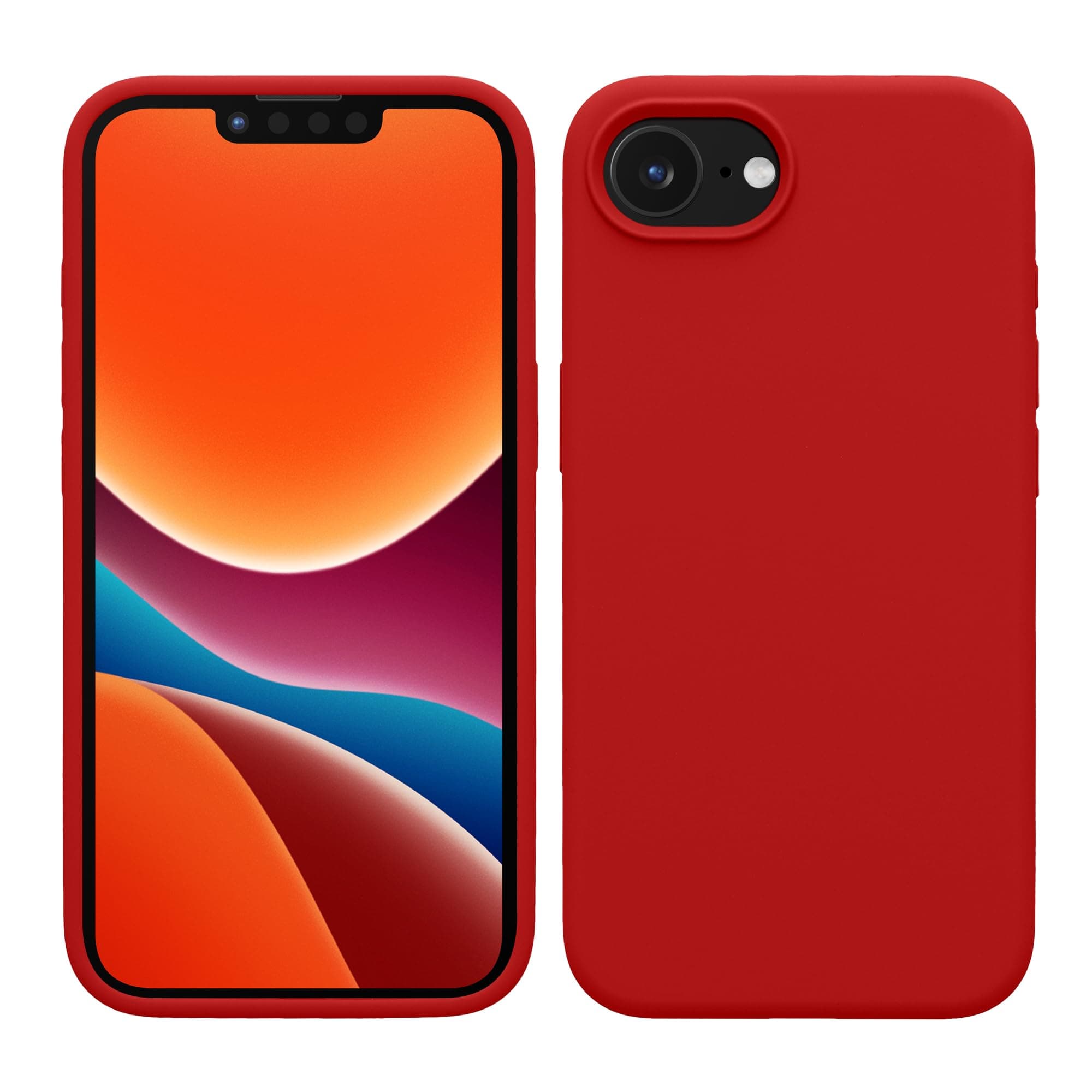 Case Compatible with Apple iPhone 16e Case - TPU Silicone Phone Cover with Soft Finish - Classic Red