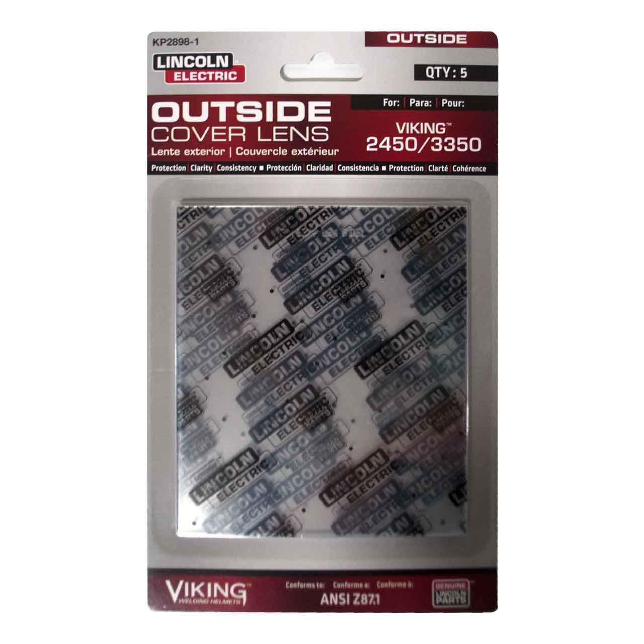 Lincoln KP2898-1 VIKING 750S, 850S, 3350 Outside Cover Lens Pkg = 5