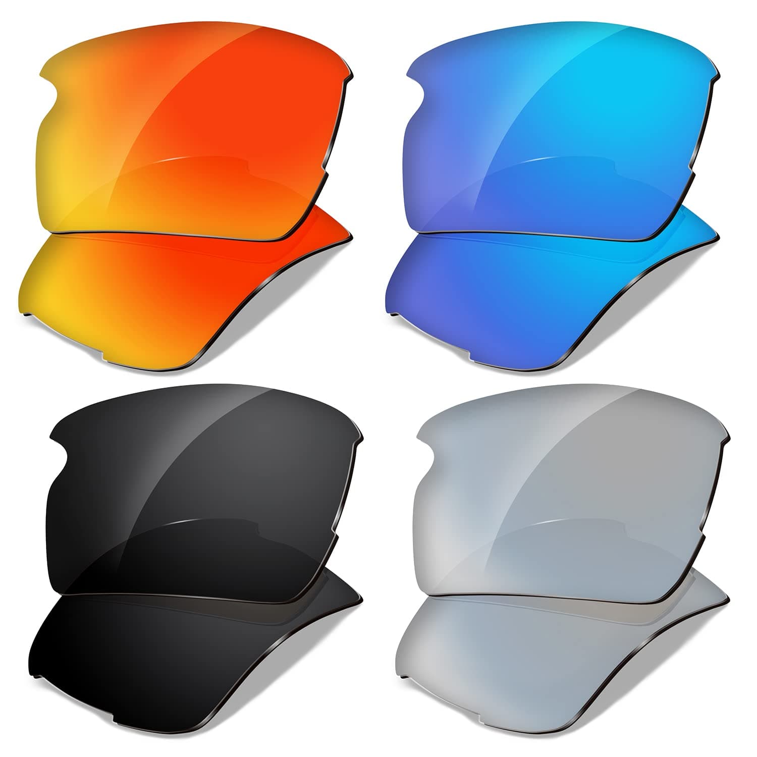 DynamixDynamix 4 Pairs Combo Polarized Replacement Lenses for Oakley Flak 2.0 XL OO9188