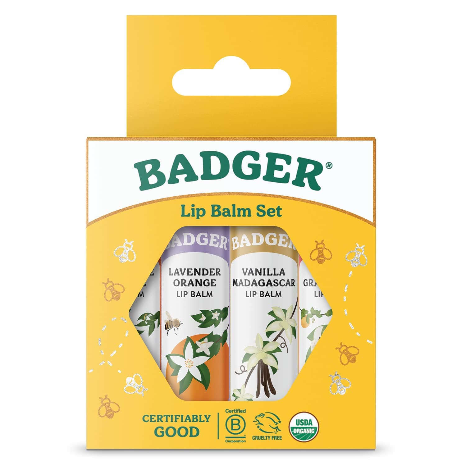 Classic Lip Balm -Blue Badger 4 PK Box