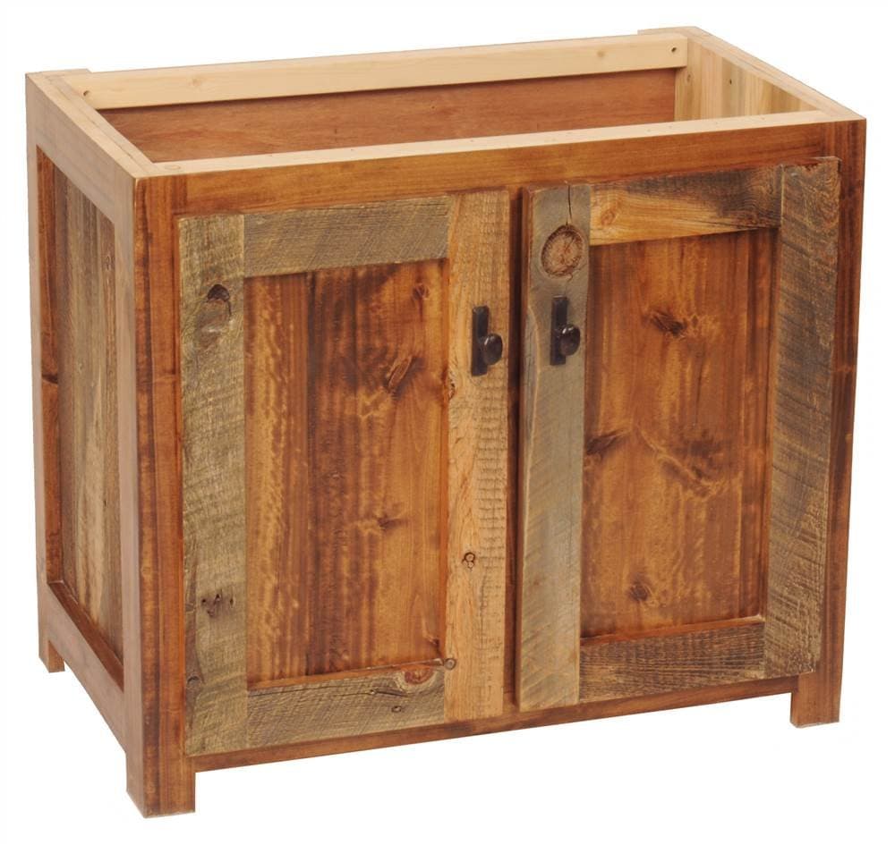 Rustic Wood Bathroom Vanity Base (48 in. W)