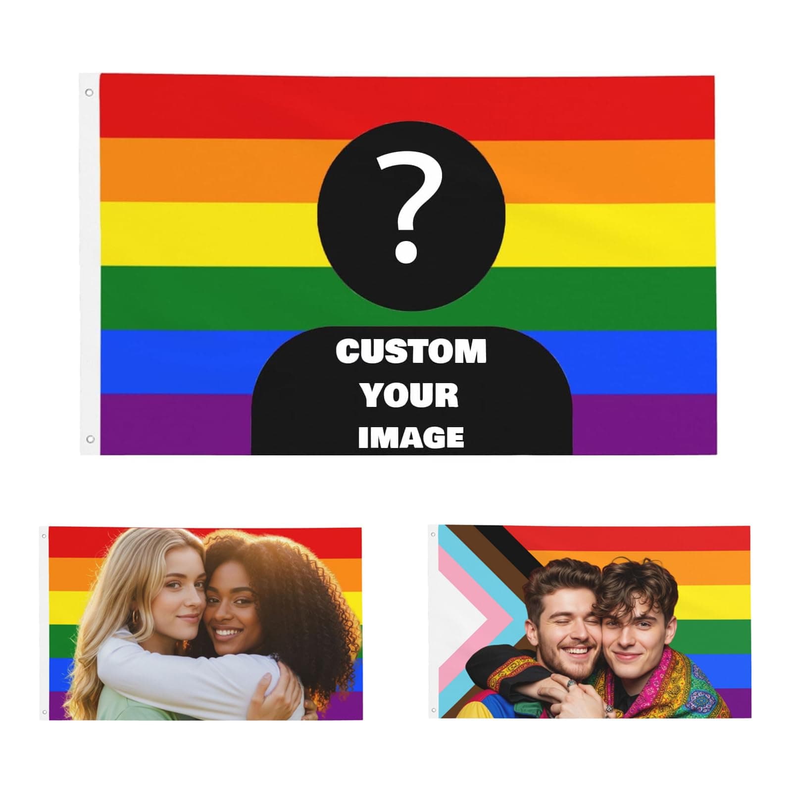 Custom Pride Bunting Flag 3X5 Ft Personalized Flags Design Your Image Funny Tapestry Poster For Decorate Clubs Concerts Bars University Dormitories Living Rooms Bedrooms