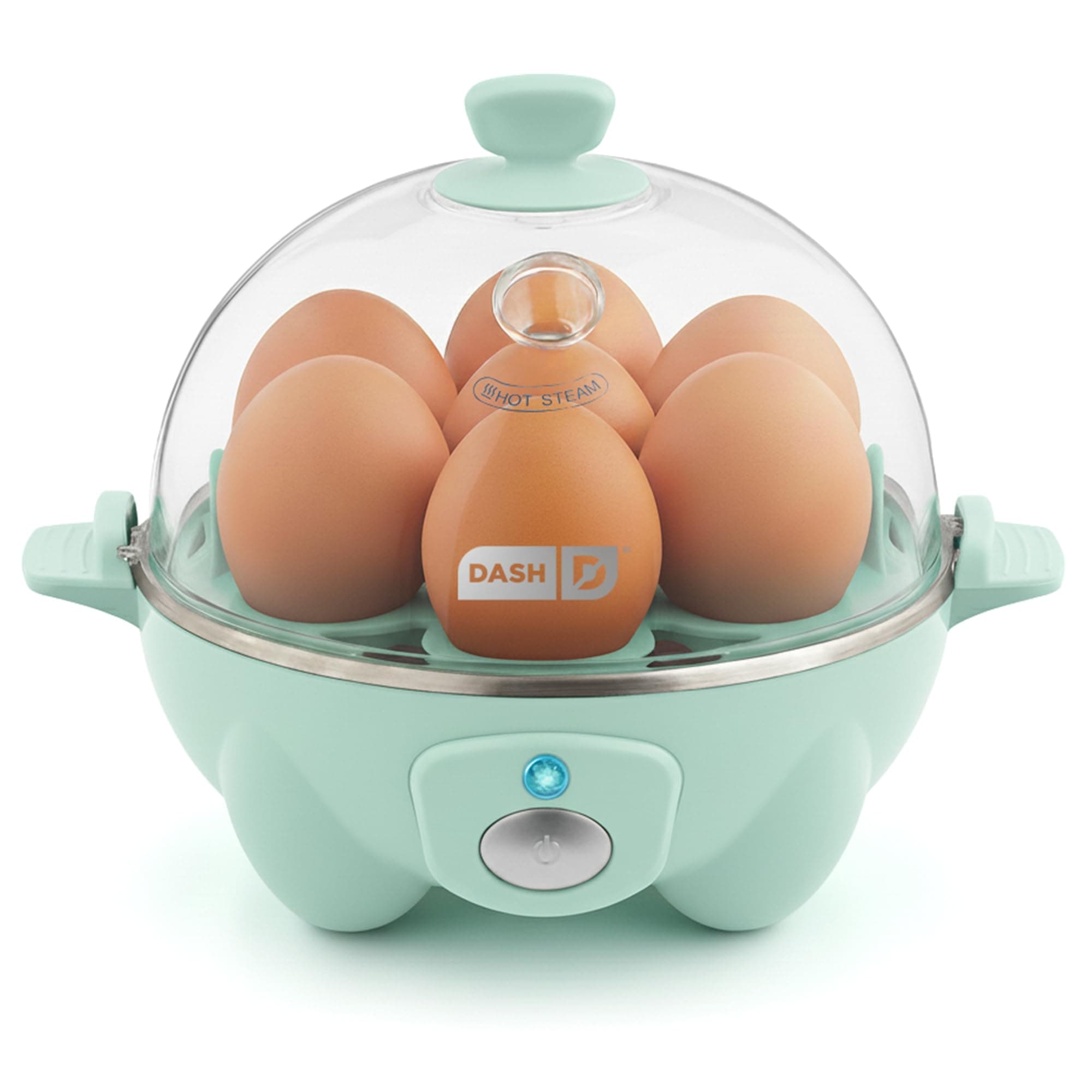 DASH Rapid Egg Cooker: 7 Egg Capacity Electric Egg Cooker for Hard Boiled Eggs, Poached Eggs, Scrambled Eggs, or Omelets with Auto Shut Off Feature - Aqua
