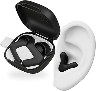 Alpine Silence Ear Plugs for Sleep, Focus & Travel - Comfortable, Travel Essential, Noise Cancelling Earplugs, V-Shape Snug Fit & Soft Oval Tips, 4 Sizes XS/S/M/L, Reusable Ear Plugs - Black