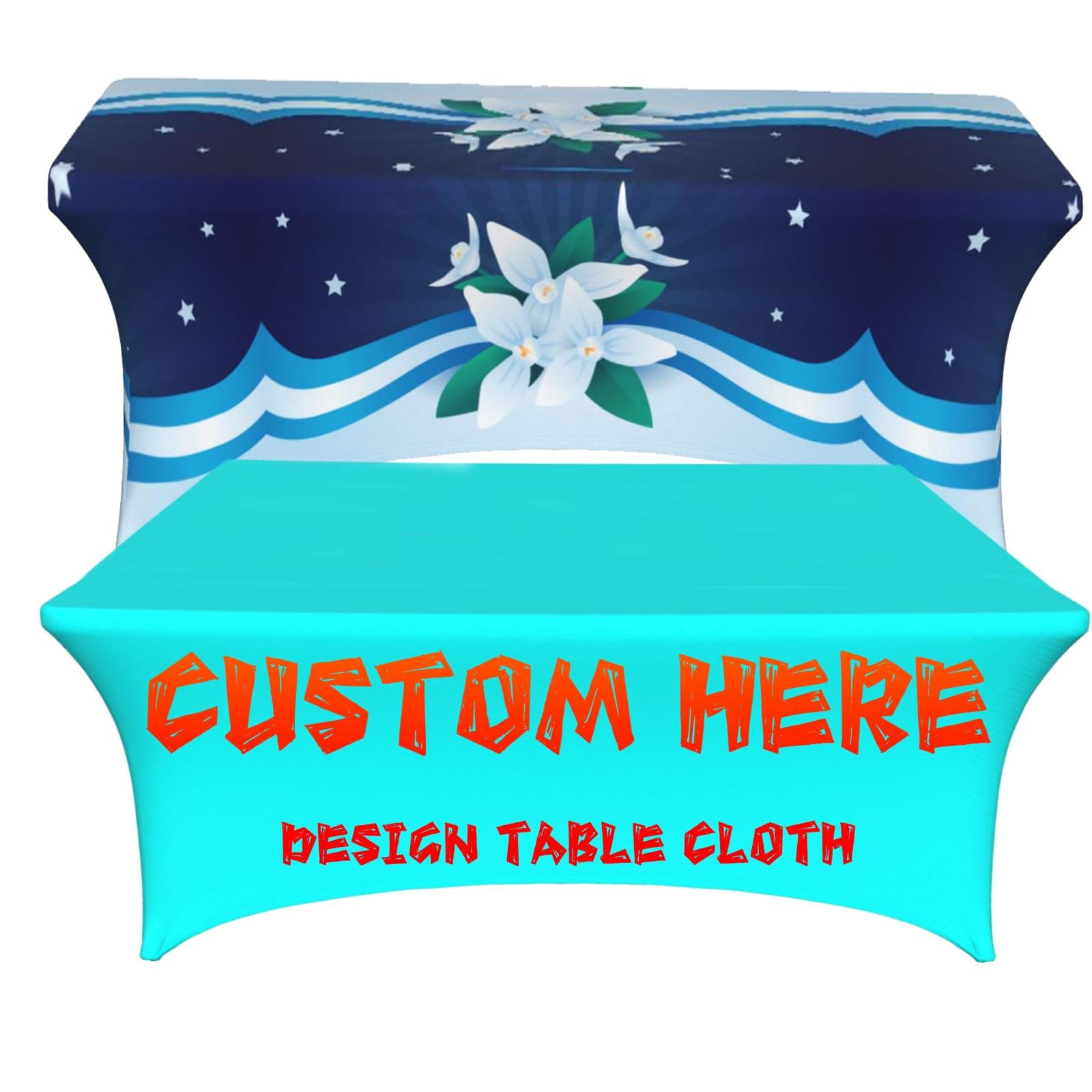 Custom Table Cloth Cover With Logo Personalized Stretch Tablecloth Add Your Customized Photo Picture Fashion Customize With Logo for Birthday Wedding Anniversary Tradeshow Events Decoratio (6)