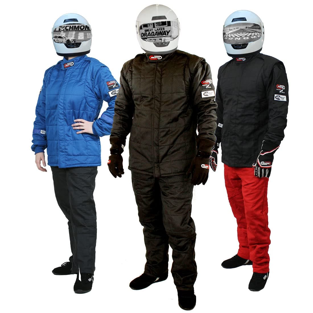 PROFOX-502 Black Medium Jacket Auto Racing Fire Resistant SFI 3.2A/5 Racing Fire Suit (Jacket only)