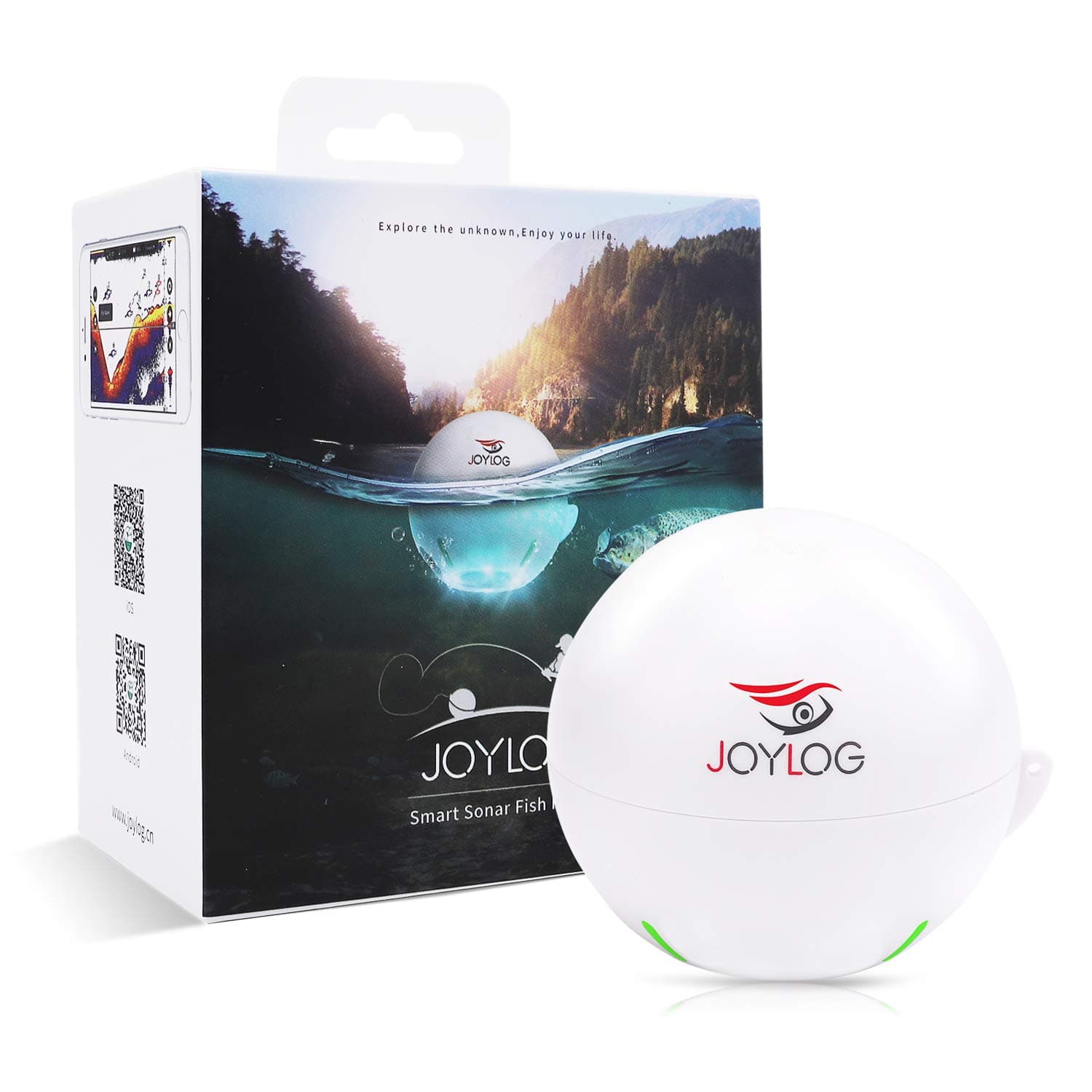 JOYLOG Sonar Fish Finder Portable Wireless Bluetooth Smart Depth Finder with APP for Kayak/Ice/Boat Fishing