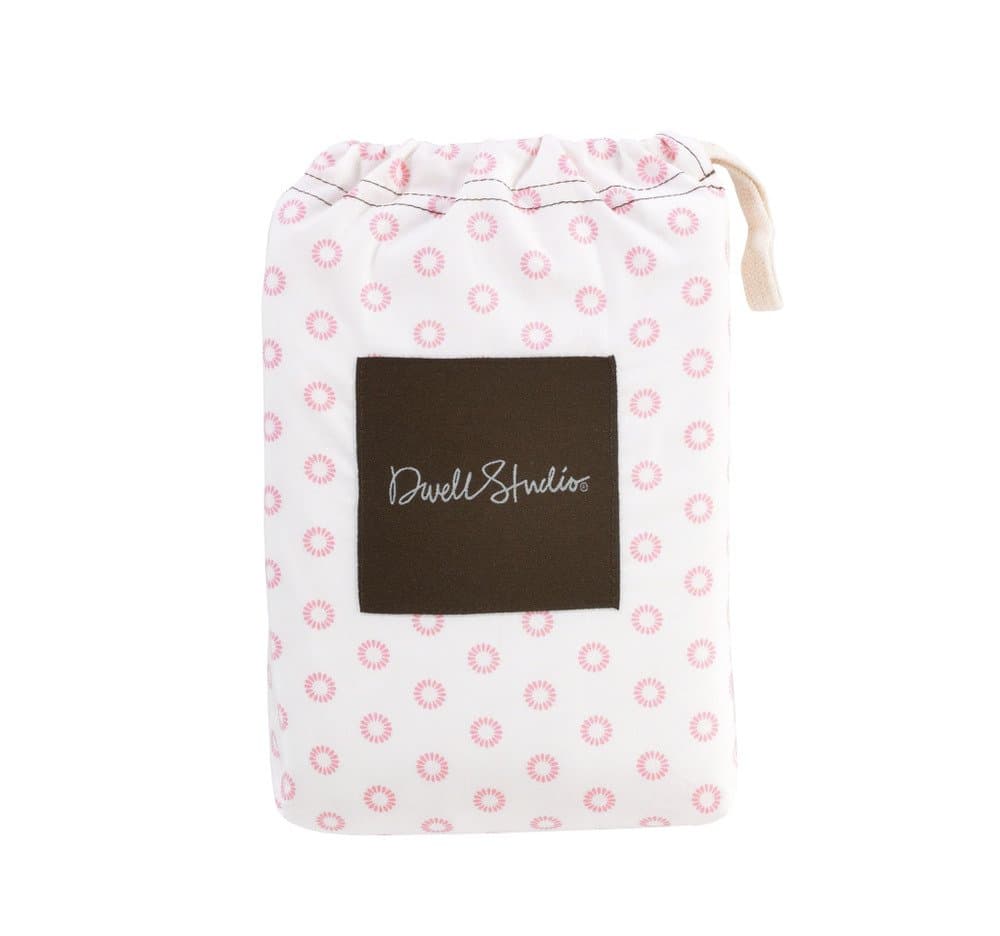 DWELLSTUDIOFitted Crib Sheet, Floral Dot Pale Rose