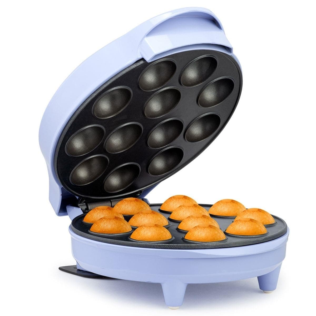 12-Count Cake Pop Maker with Non-Stick Plates & Indicator Lights – Bakes 12 Sweet or Savory Pops Fast, Perfect for Birthday Treats & Holiday Party Snacks, Lavender