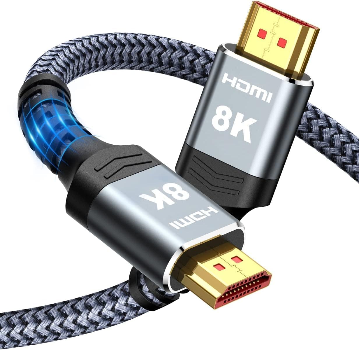 Highwings 8K@60 Long HDMI Cable 13FT/4M, 48Gbps 2.1 High Speed Gaming HDMI Cord 4K120 144Hz RTX 3090 eARC HDCP 2.2&2.3 Compatible for PS5, SoundBar, AVR, UHD TV