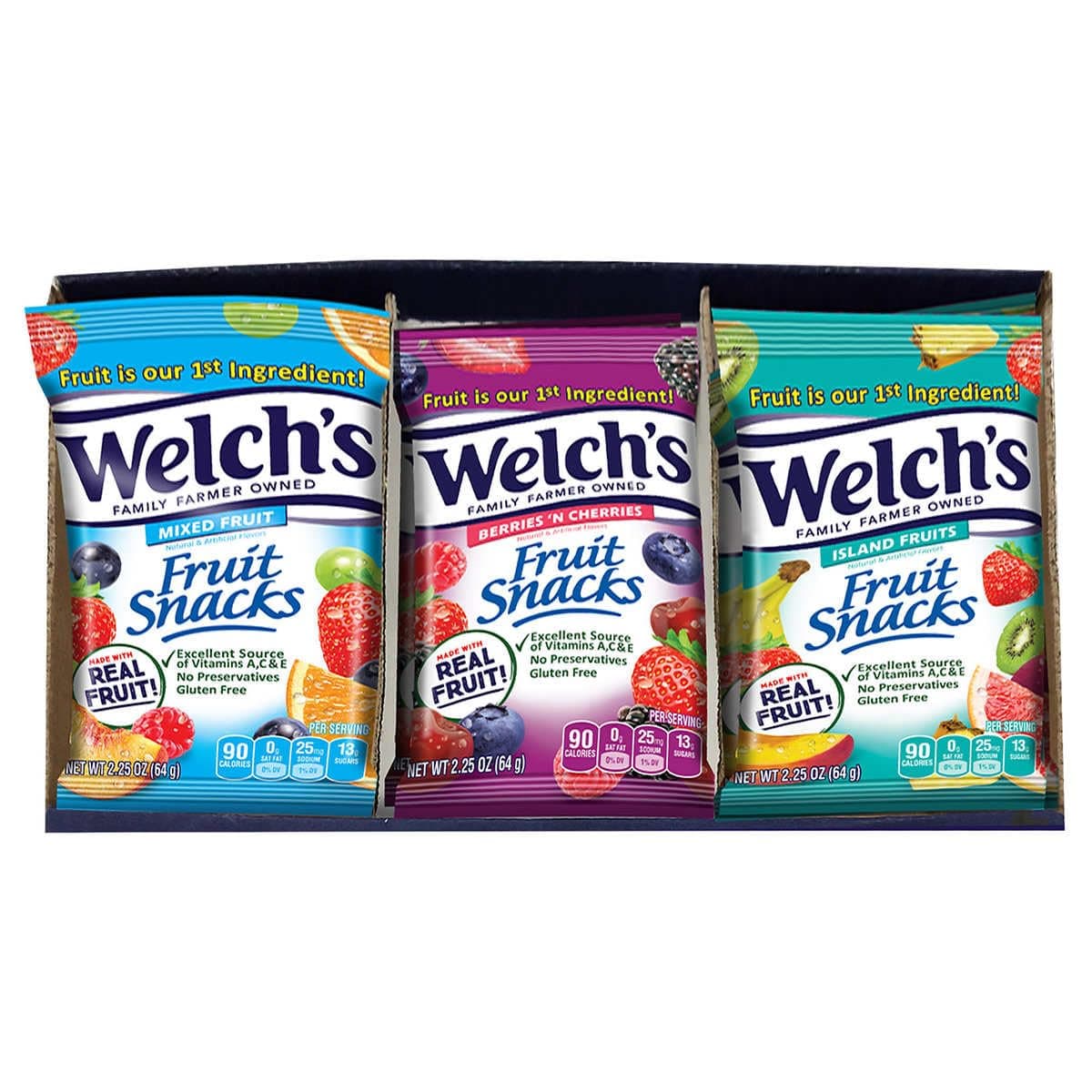 Fruit Snacks, Bulk Variety Pack with Mixed Fruit, Superfruit Mix, Island Fruits, Gluten Free, Bulk Pack, 2.25 oz (Pack of 16)