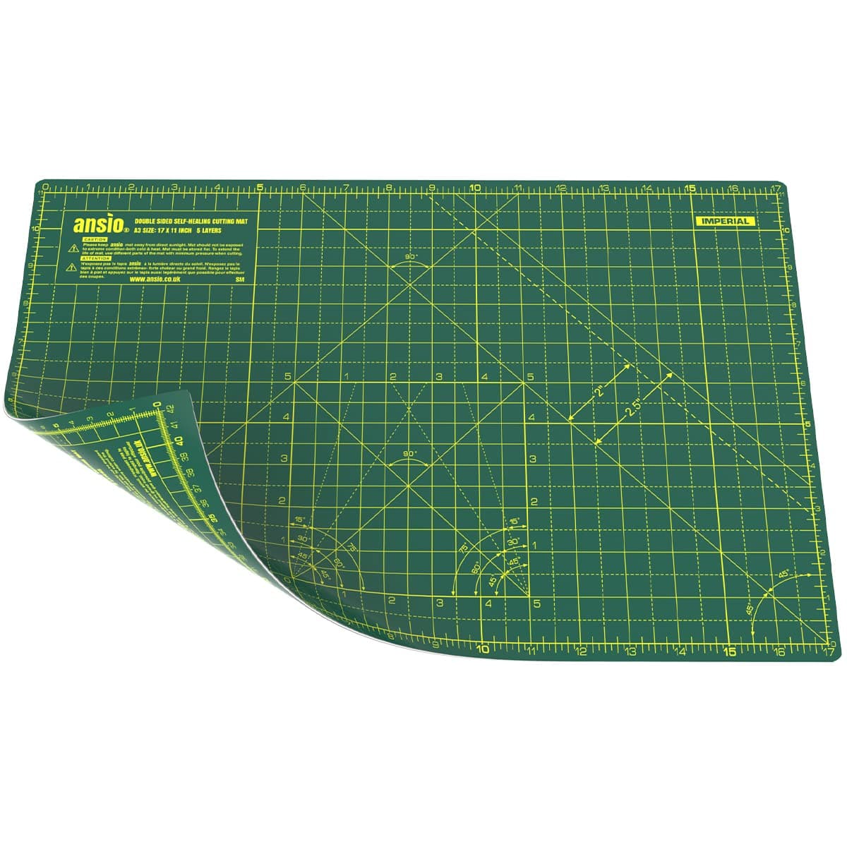 ANSIO A3 Cutting Mat - Green/Green
