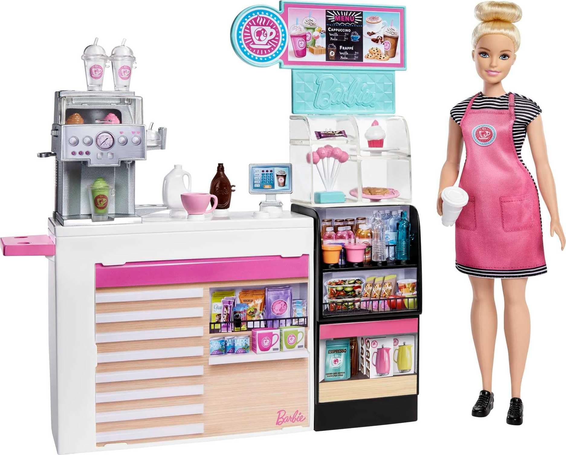 Barbie Plastic Coffee Shop (Multicolour)