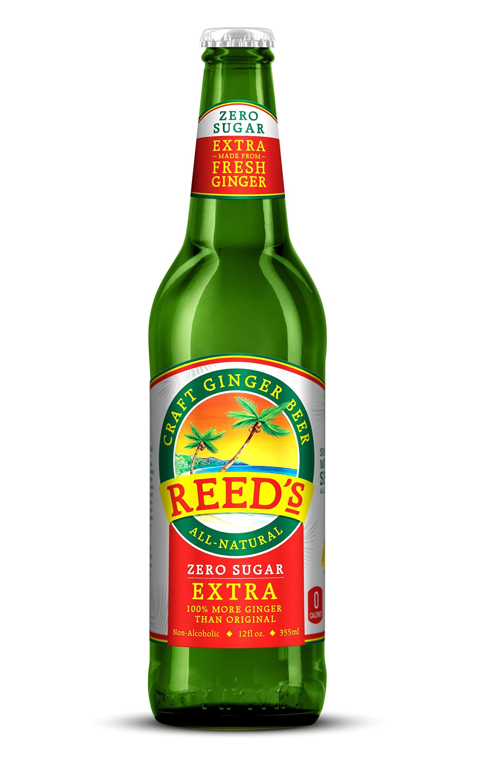 REEDS GINGER BREW Ginger Beer Zero Extra Sugar Sgl, 12 FZ