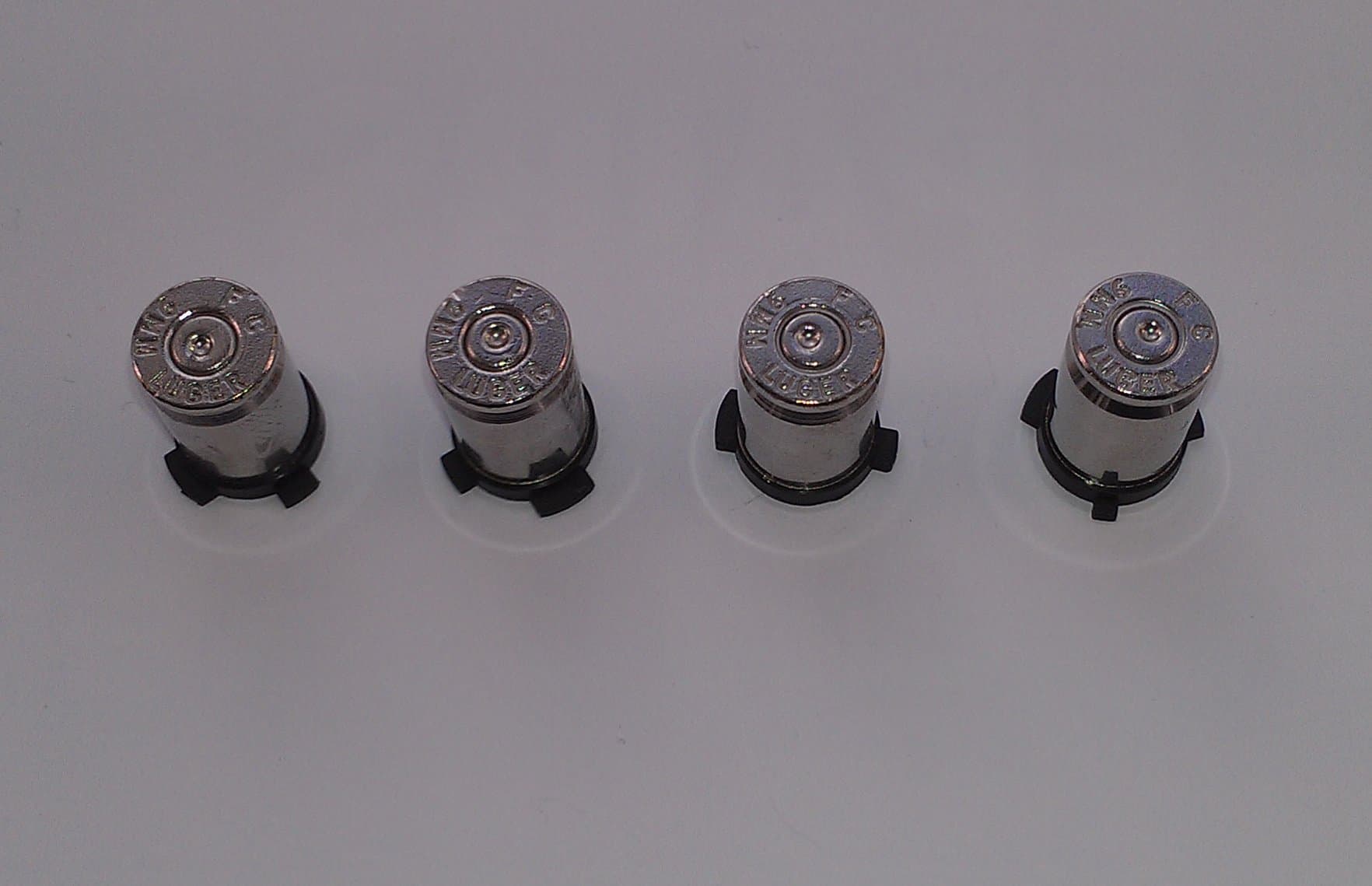 Xbox 360 Replacement Nickel Bullet Controller ABXY 9mm Buttons - 360 Bullet Mods Hand Made for ConsolesandGadgets