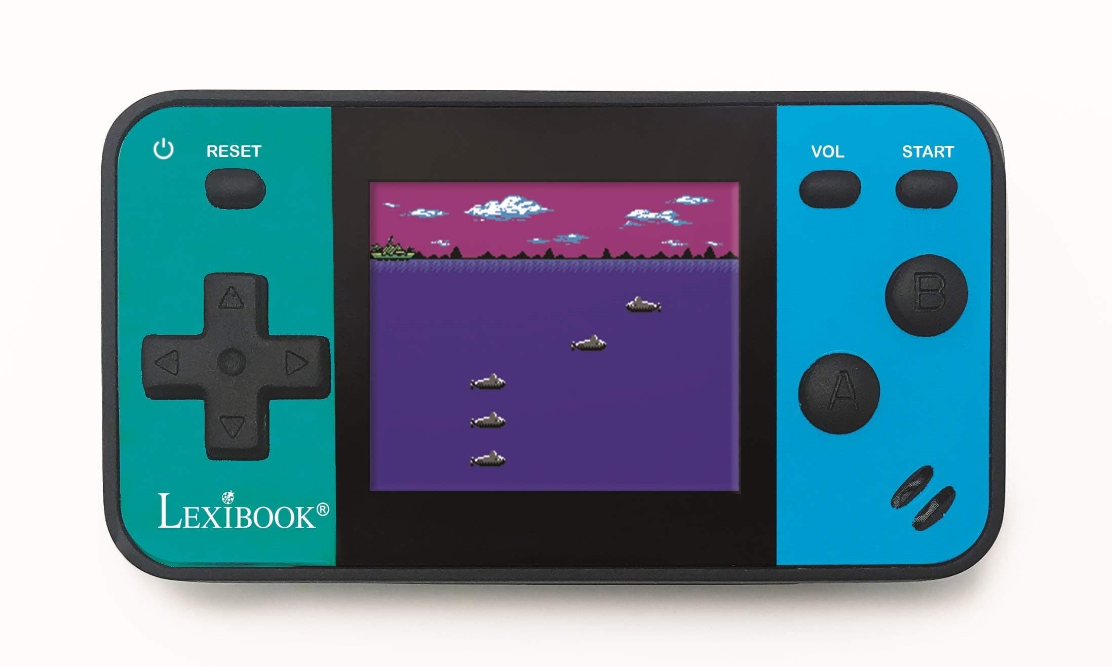 LEXiBOOK Portable Handheld Game Console Cyber Arcade Mini 8 Games, 1.8" (4.5cm) Color LCD Screen, Gaming Toy for Kids Teenagers, Blue / Black, JL1890