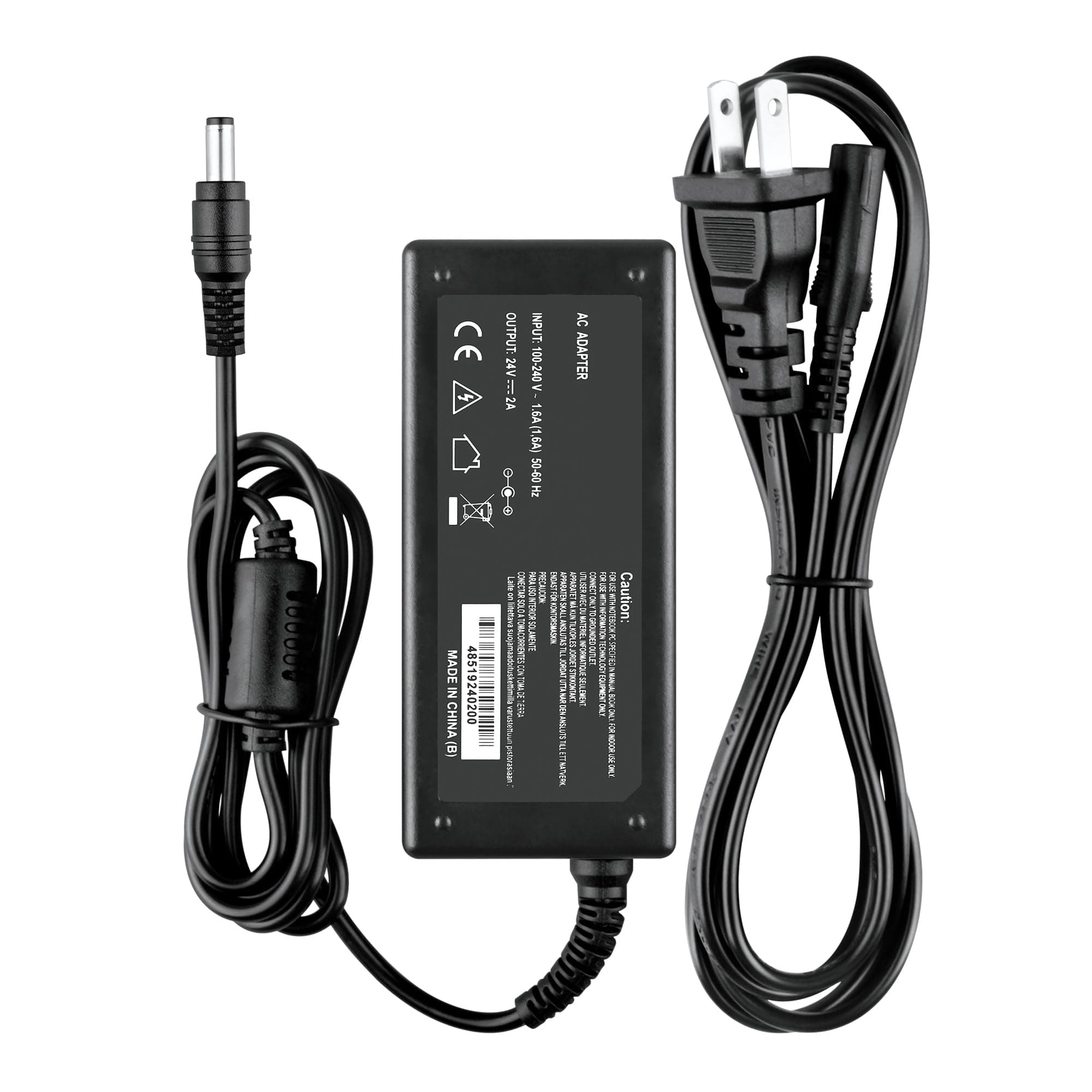 24V 2A AC/DC Adapter Compatible with Logitech G920 G29 G25 G27 G923 G940 Driving Force GT Racing Wheel APD DA-42H24,190211-0010,190211A030,534-000688,AD10110LF,ADP-18Ll Power Cord