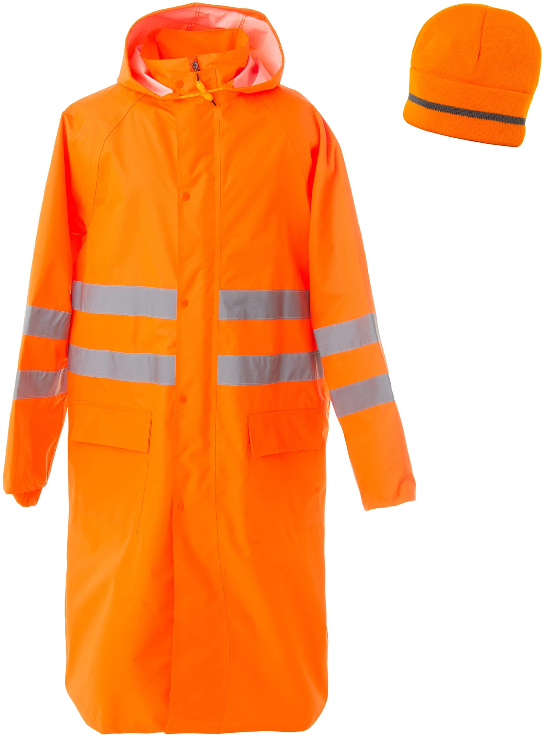 Reflective Jacket for Men High Visibility - Rain Jacket - Waterproof Reflective with Hood