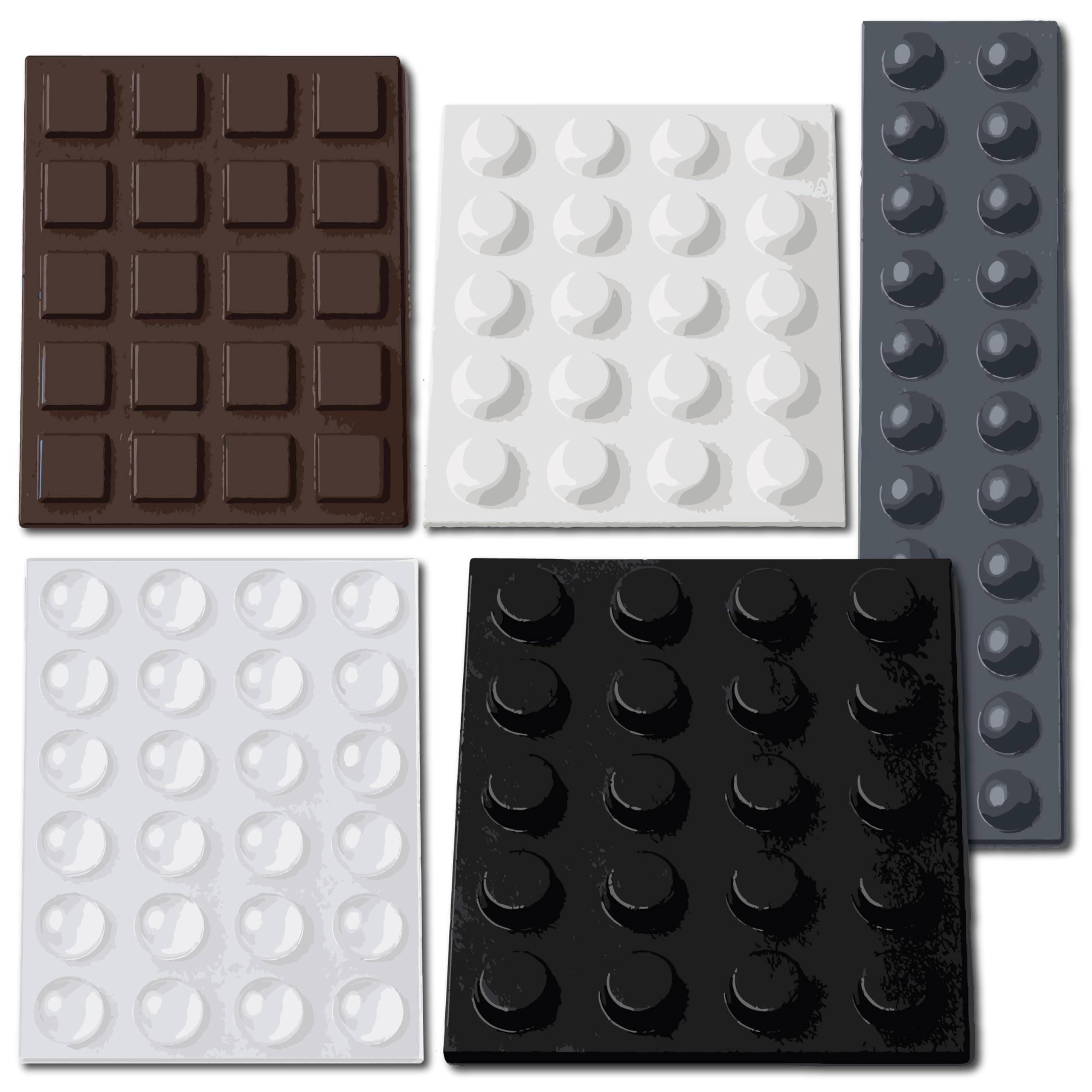 GorillaGrit Bump Dots for Visually Impaired 106PC Combo Pack - Made in USA - Assortment of Colors, Shapes and Sizes - Low Vision Aids Braille Stickers Raised Tactile Dots for Elderly, Blind