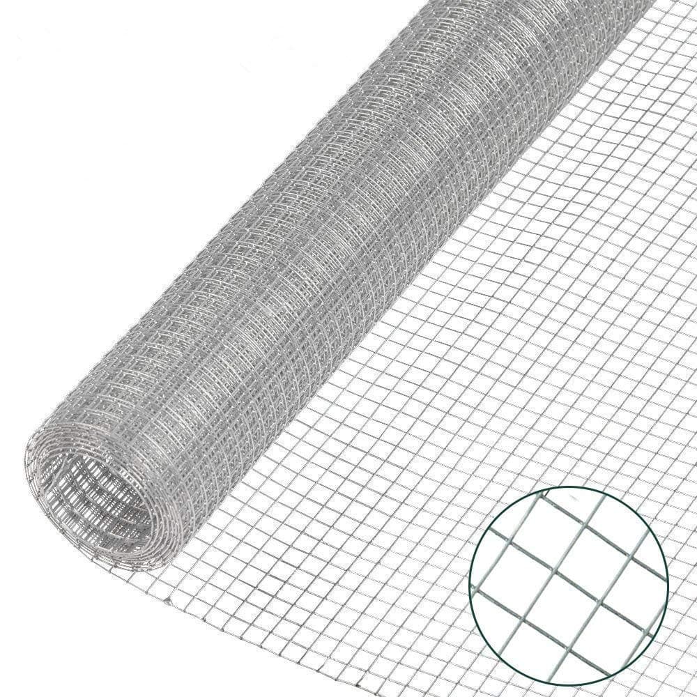 1/2-Inch Square Mesh Welded Wire Hardware Cloth 19 Gauge Galvanized Fence 36 in.x100 ft. for Chicken/Rabbit Coop Garden Fence Poultry Fence Tree Guards