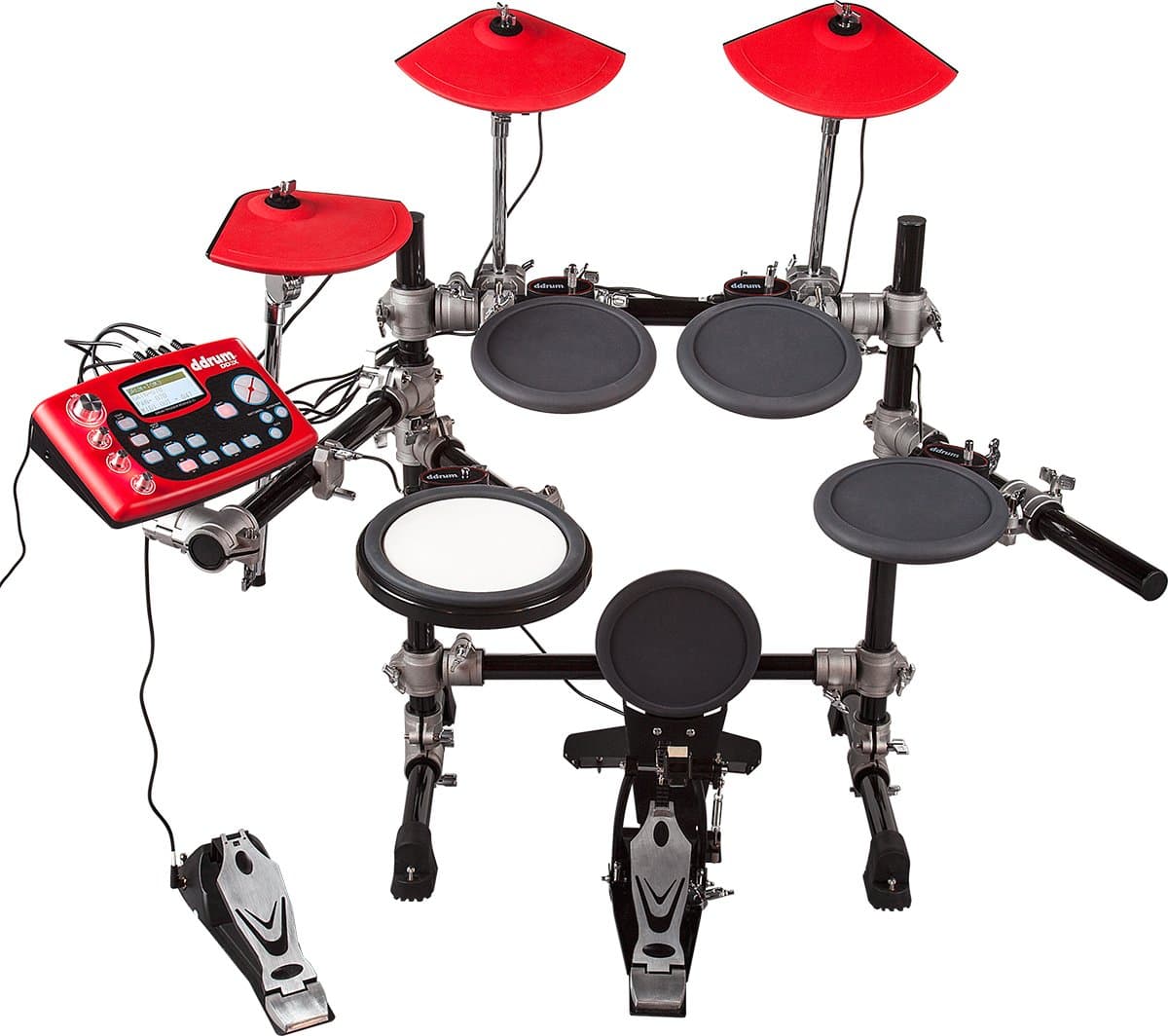 ddrum Digital Drums DD3X Electronic Drum Set, Black and Red