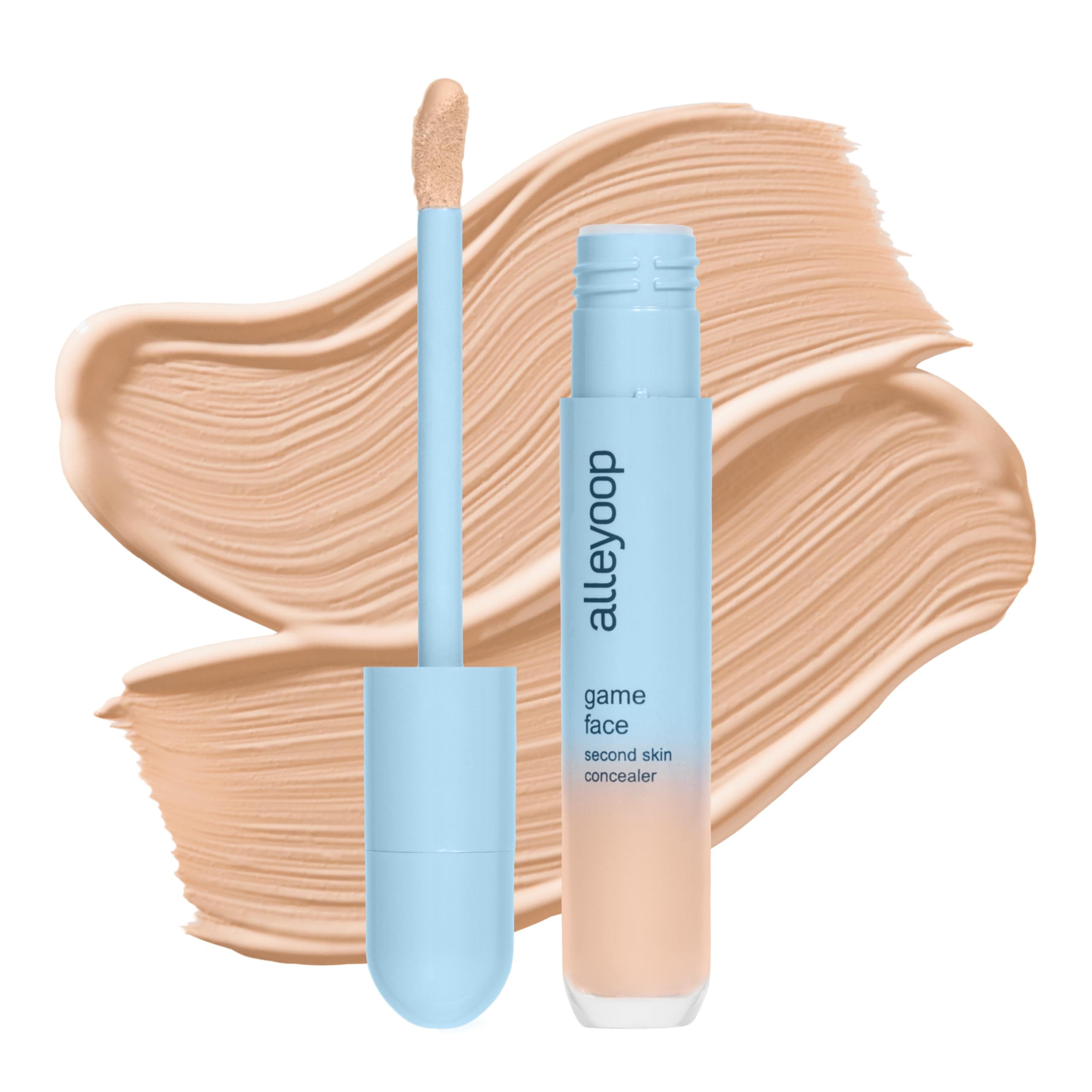 ALLEYOOPGame Face Concealer Makeup, Lightweight to Medium Buildable Coverage Under Eye Concealer, For Blemishes, Crease-proof and Hydrating with Aloe Stem Cell, Smooth Second Skin Finish - All-Star