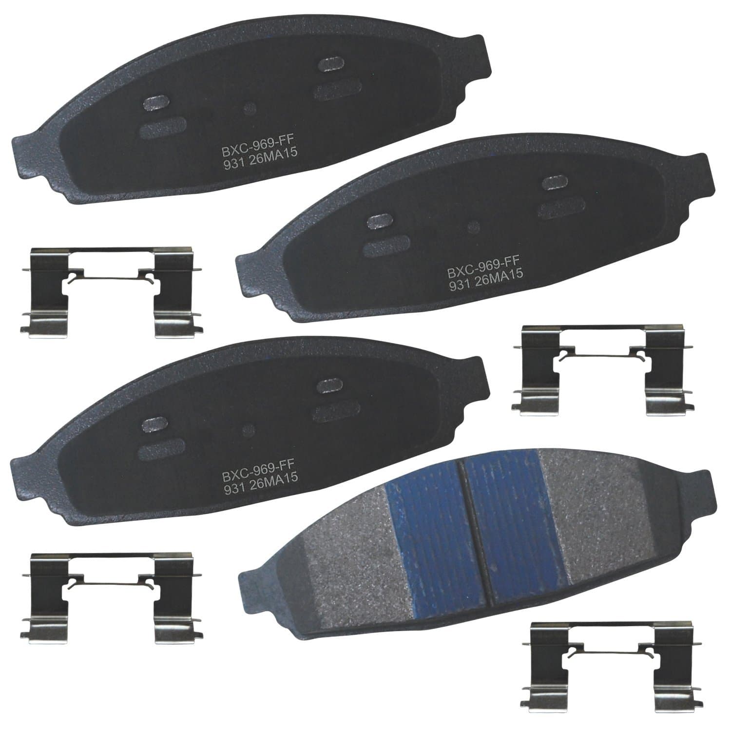 Bendix Premium SBC931 Ceramic Front Brake Pads for Ford Crown Victoria 2011-2003, Grand Marquis 2004-2003, Lincoln Town Car 2011-2003, Mercury Grand Marquis 2011-2003, Marauder 2004-2003