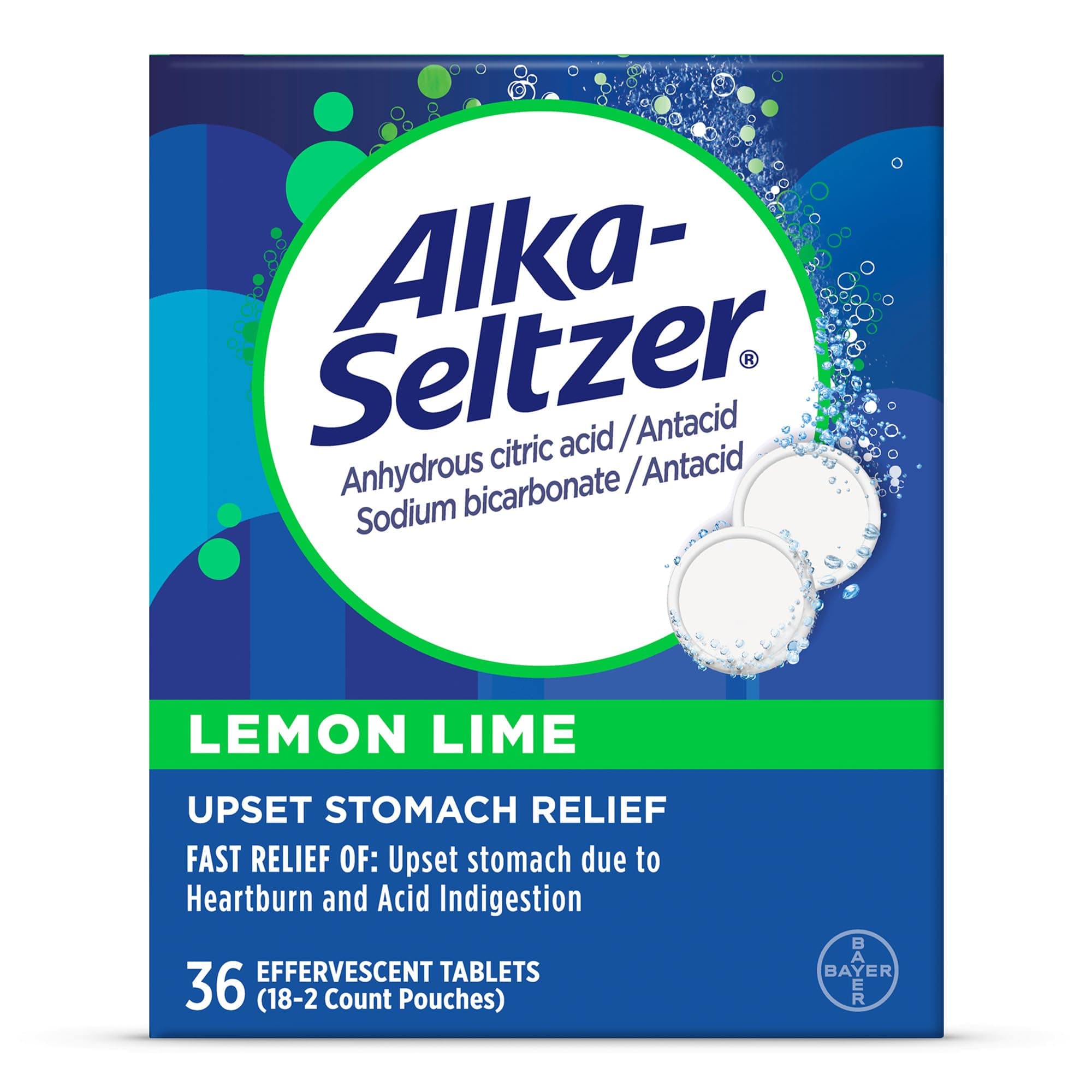 Alka-Seltzer Heartburn Relief Lemon Lime Effervescent