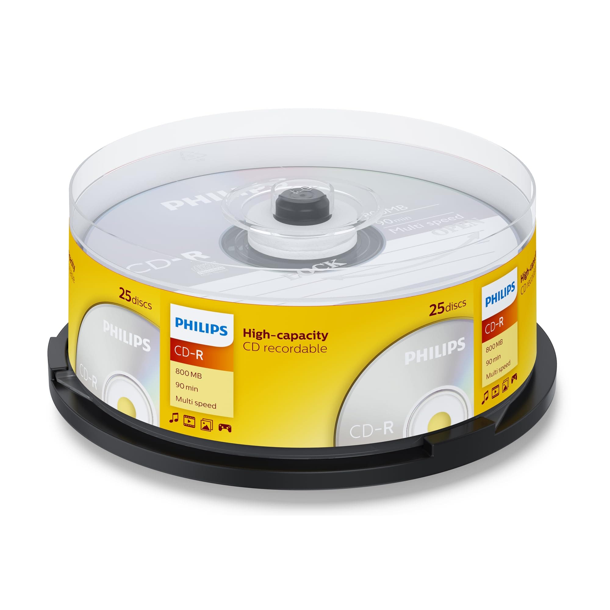 CD-R 800 MB Data (Gbyte/90 Minuten, Multi Speed Recording 25er (Packaging may vary)