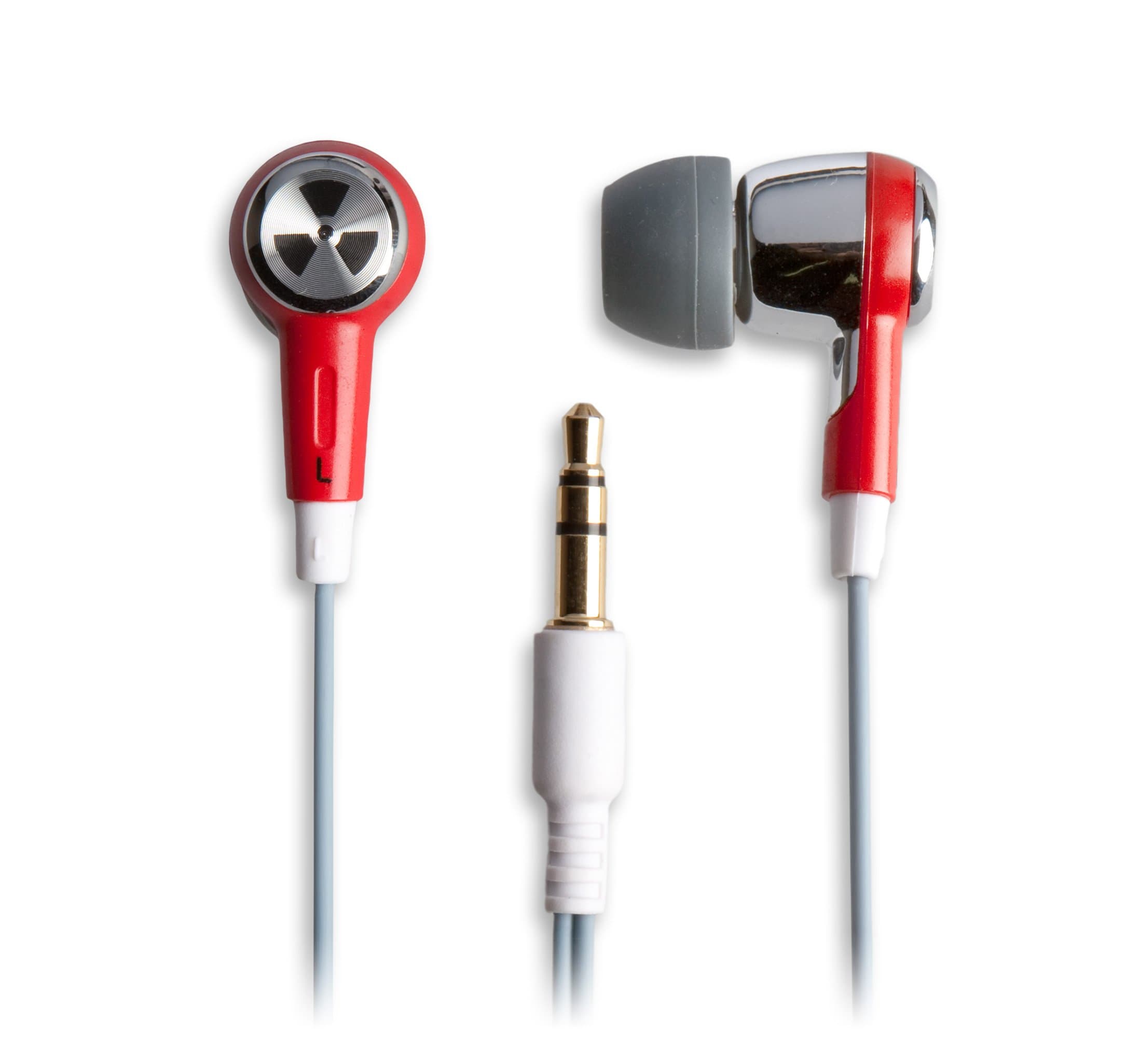EarPollution Ozone Earbuds - Red/Silver (EP-OZONE-RS-05)