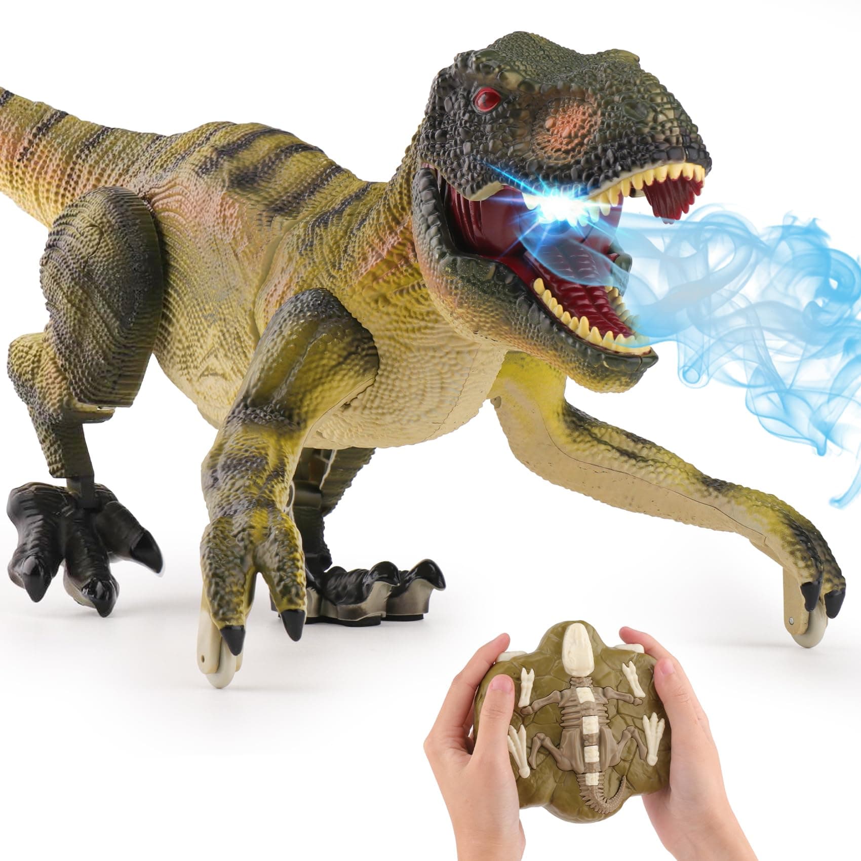 PREBOX Remote Control Dinosaur for Boys 4-7 - Rc Robot Dino Toys for Kids 3-5 8-12,Christmas Birthday Gifts for Boys Age 5-7 Year Old