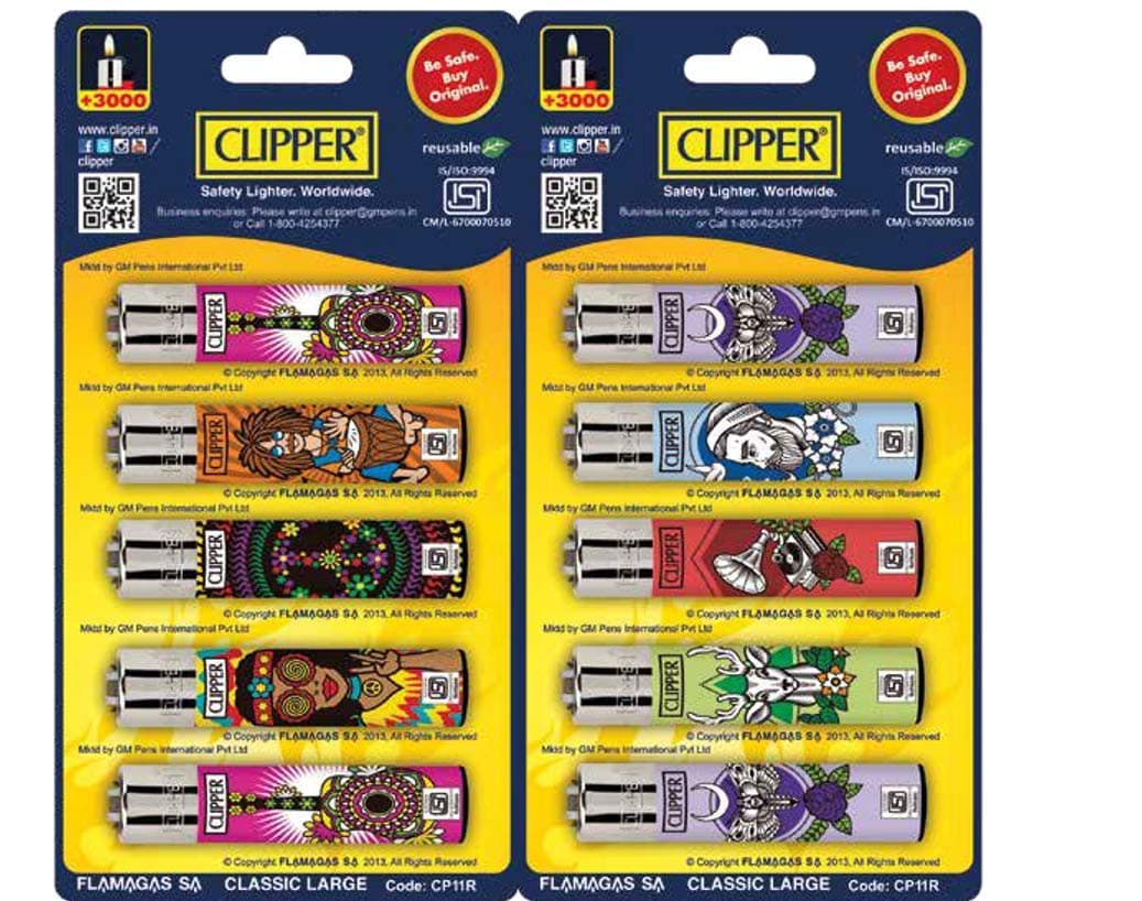 Clipper Classic Cp-11 Large Pocket Lighter, Multicolour