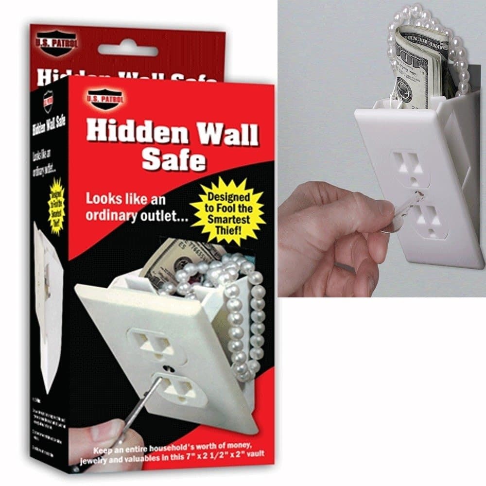 Hidden Wall Safe Security Electrical Outlet Keys Vault Secret Hide Valuables, New,