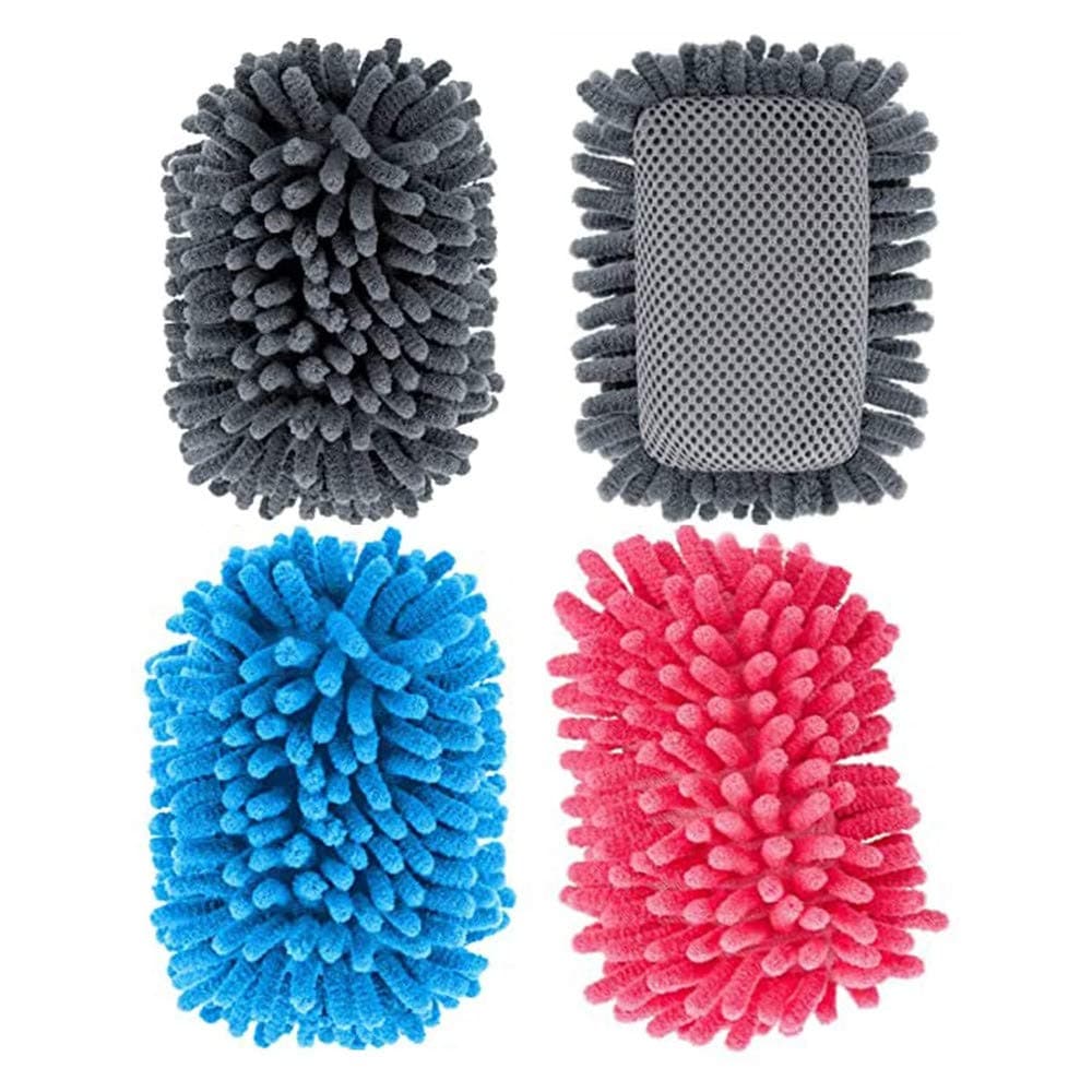 4 Pieces Microfiber Shag Whiteboard Eraser，Whiteboard Eraser Washable Microfiber Shag Dry Erase Board Eraser, for School/Mark/Classroom/Whiteboard/Blackboard/Office/Car