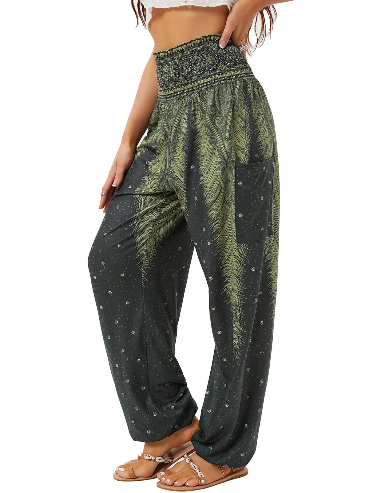 womens Boho Palazzo Slacks