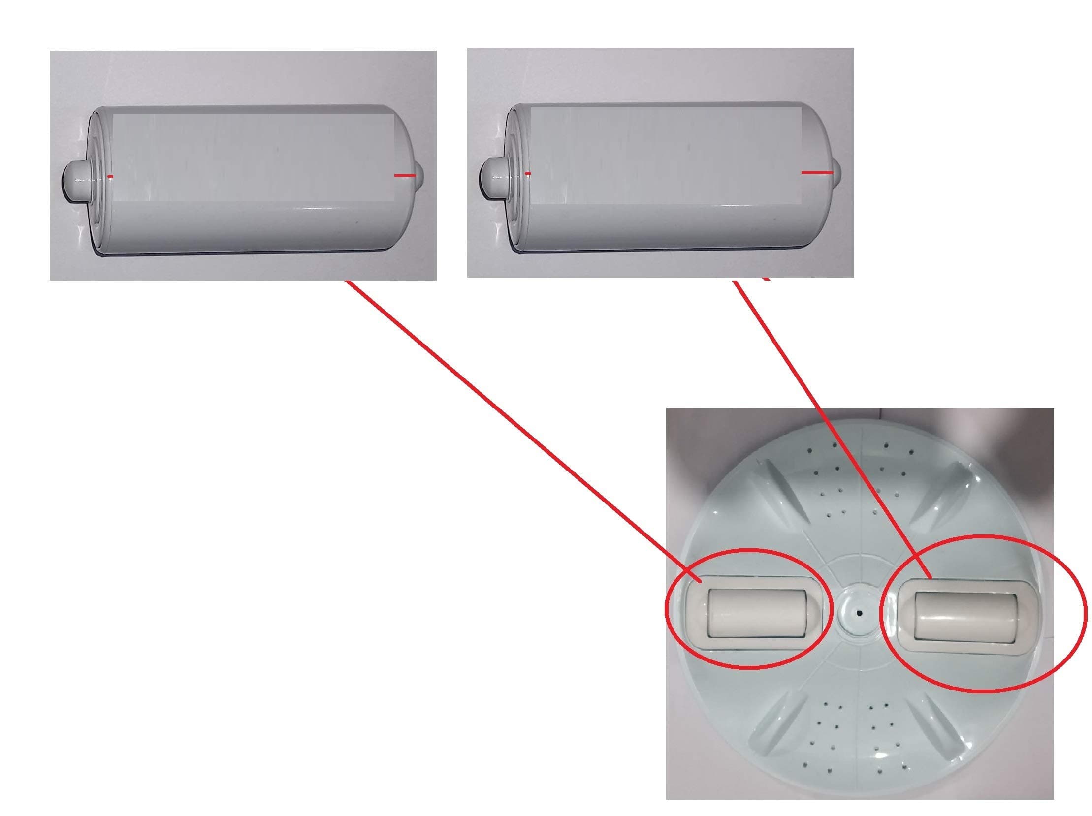 Roller for Samsung Pulsator Top Load Washing Machine (2 pcs Set)