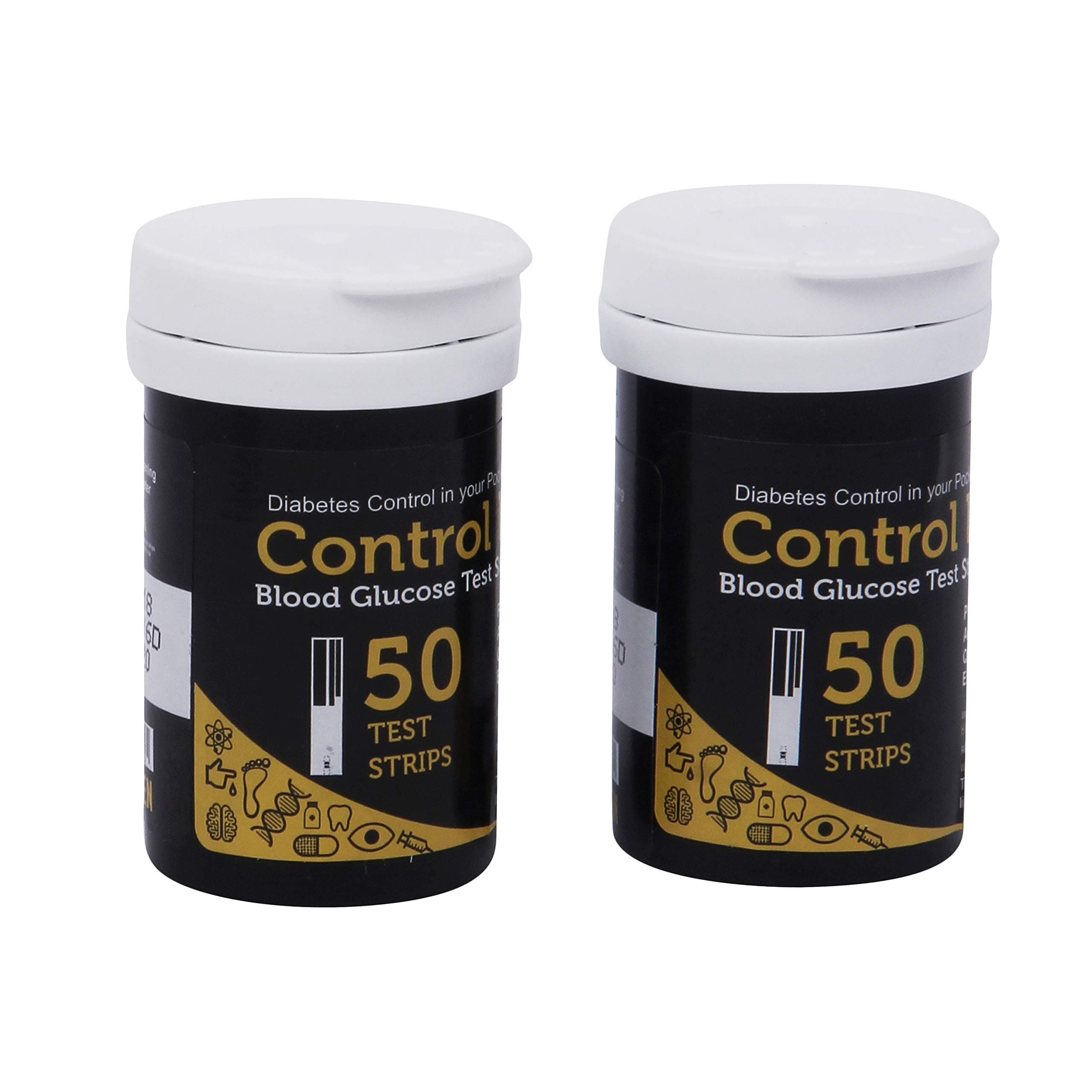 Control D Test Strips, 100 Count (Black) For control d Glucometer