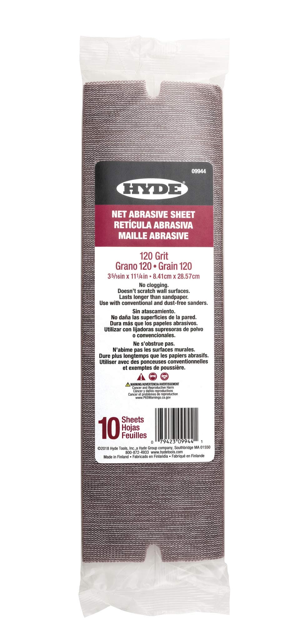 Hyde09944 Abrasive Sanding Net Sheets, 120 Grit
