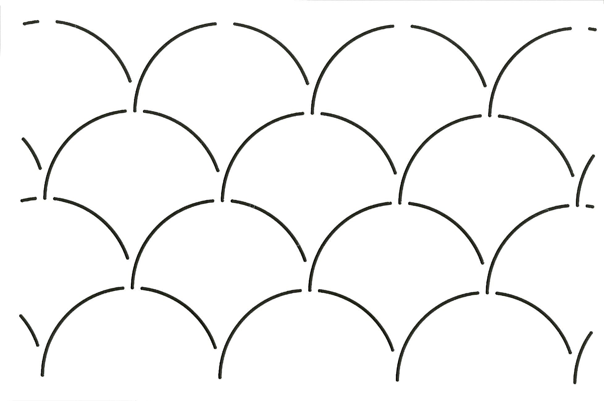 Quilting Creations Clam Shell Background Quilt Stencil